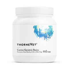 ThorneVET emballage avant montrant le format de 90 friandises et bénéfice praticité