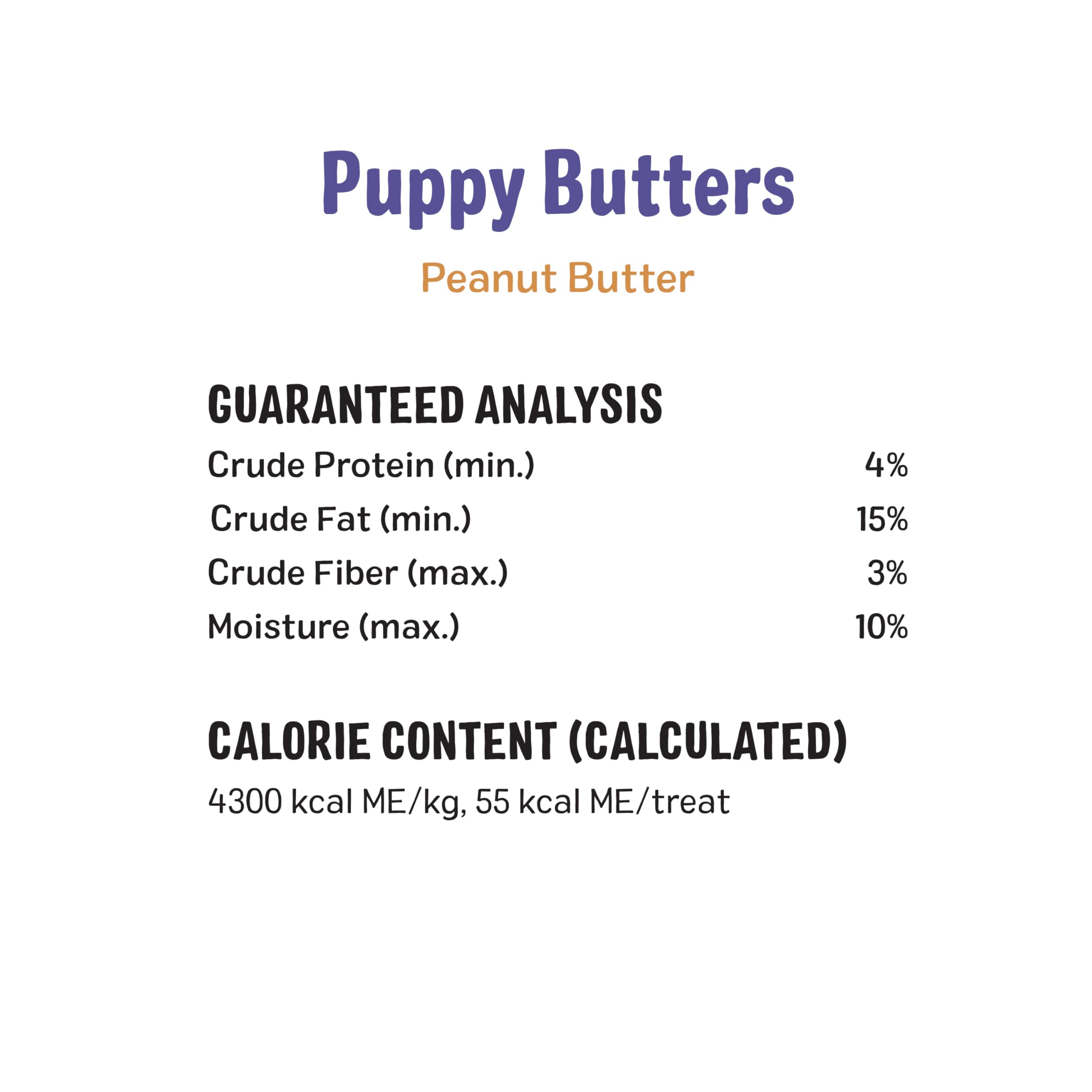 Three Dog Bakery ingrédients avec beurre de cacahuète réel, souligne qualité des composants