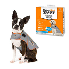 ThunderShirt face avant X-Small Platinum montrant coupe et maintien