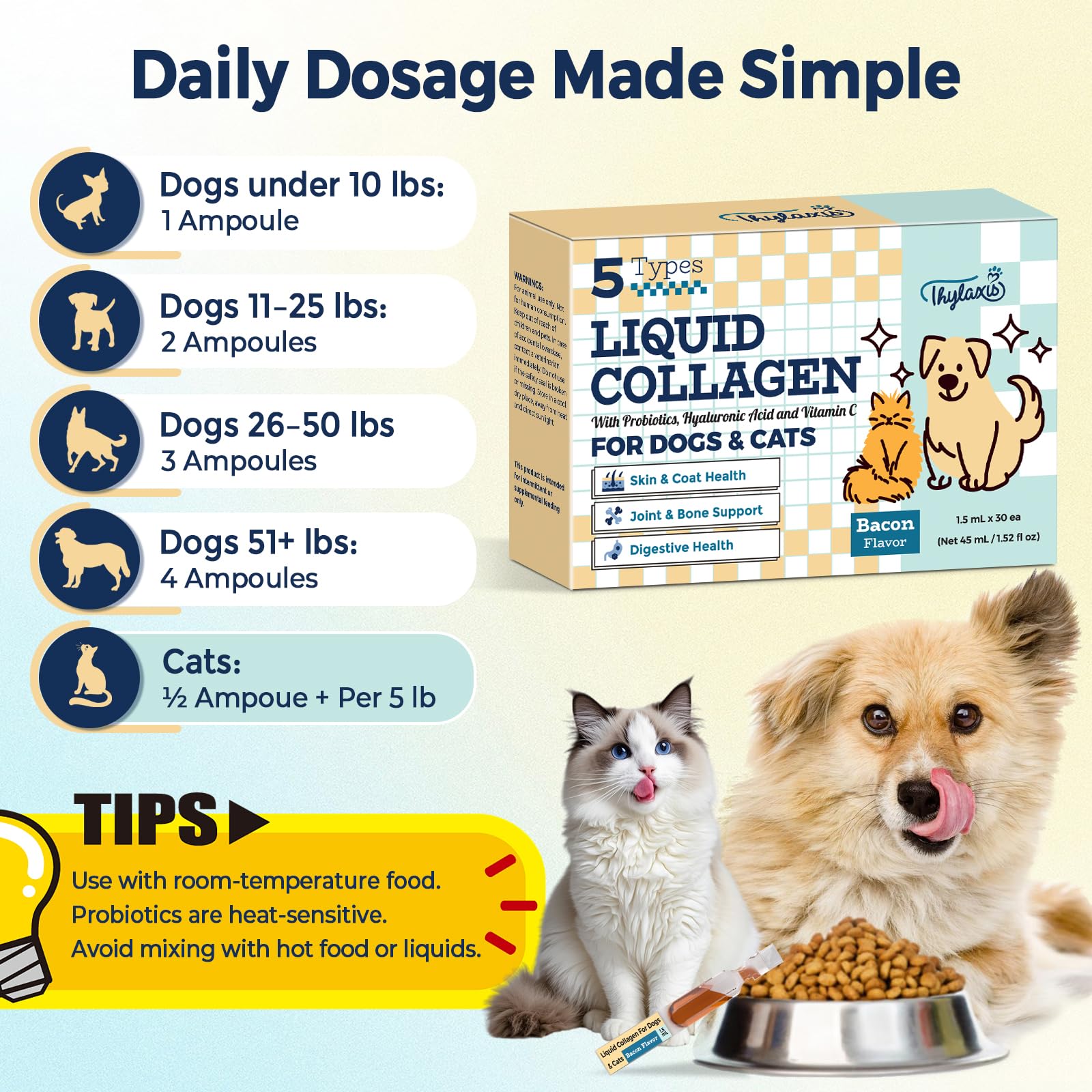 Thylaxls animal en consommation chien acceptant le goût, confort quotidien