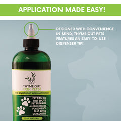 Thyme Out application sur pattes de chien pour calmer et nettoyer