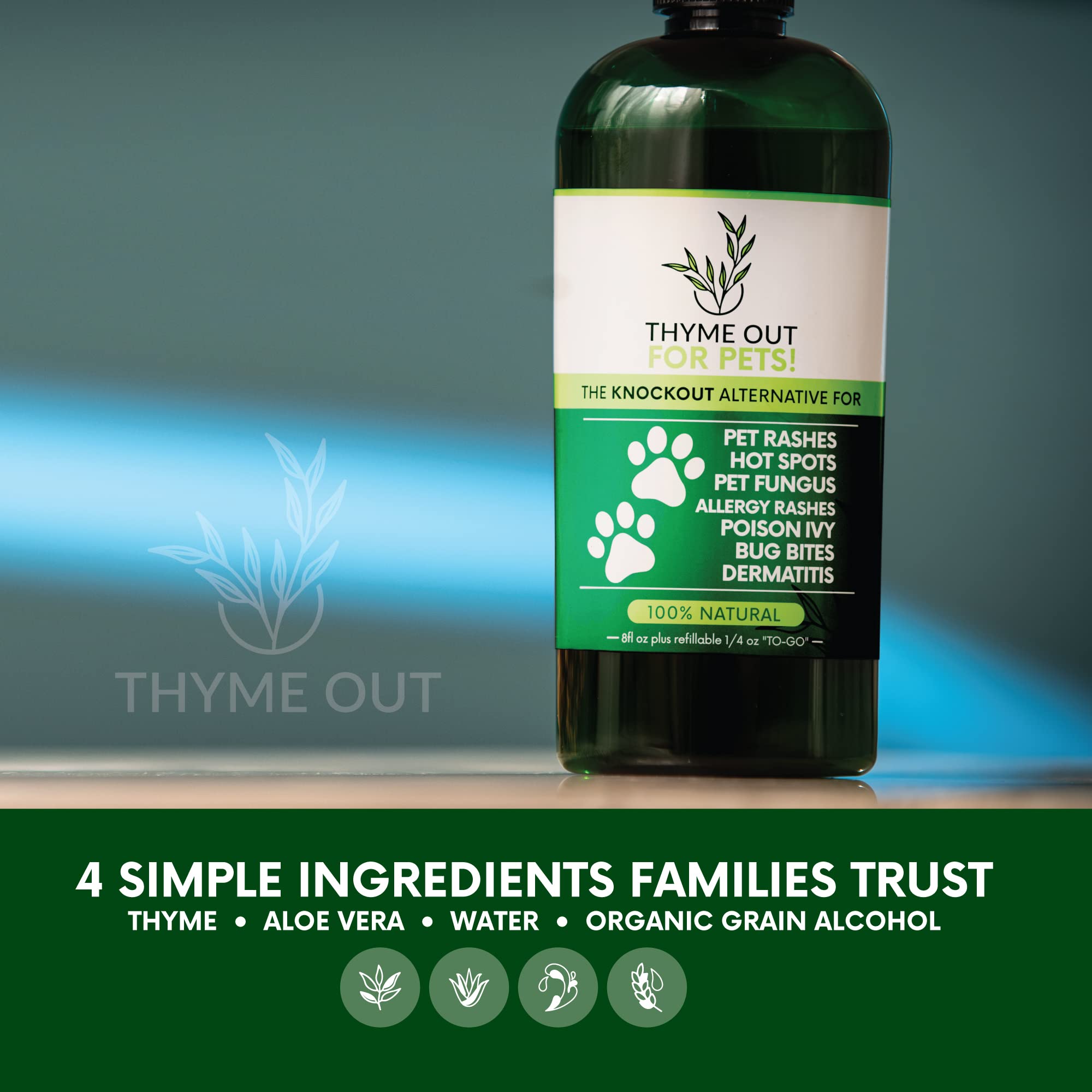 Thyme Out utilisé sur différentes espèces montrant polyvalence sûre