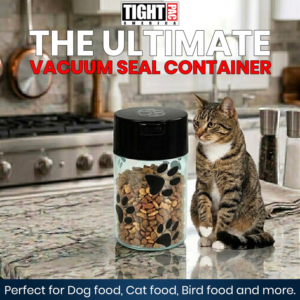 Tightpac Pawvac gros plan du couvercle garantissant étanchéité et durée