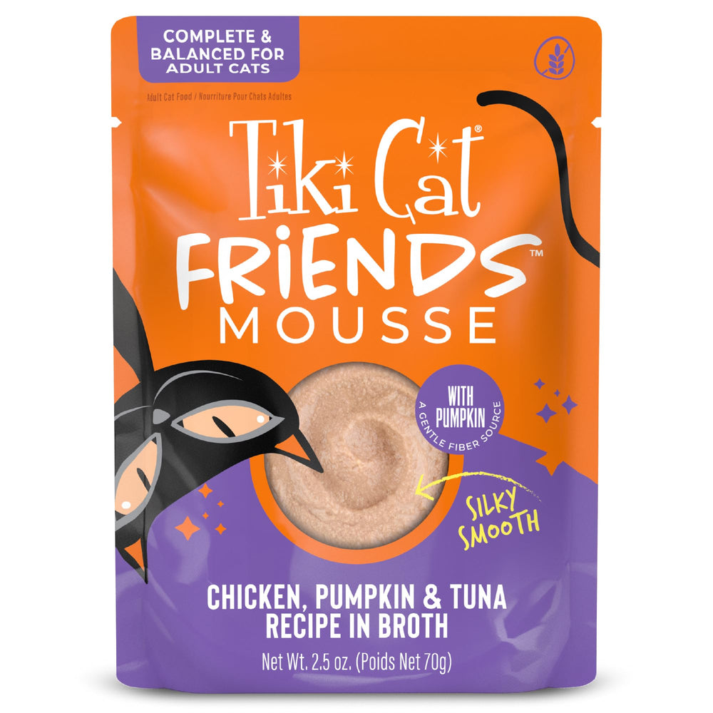 Tiki Cat sachet avant montrant le design pratique et appétissant
