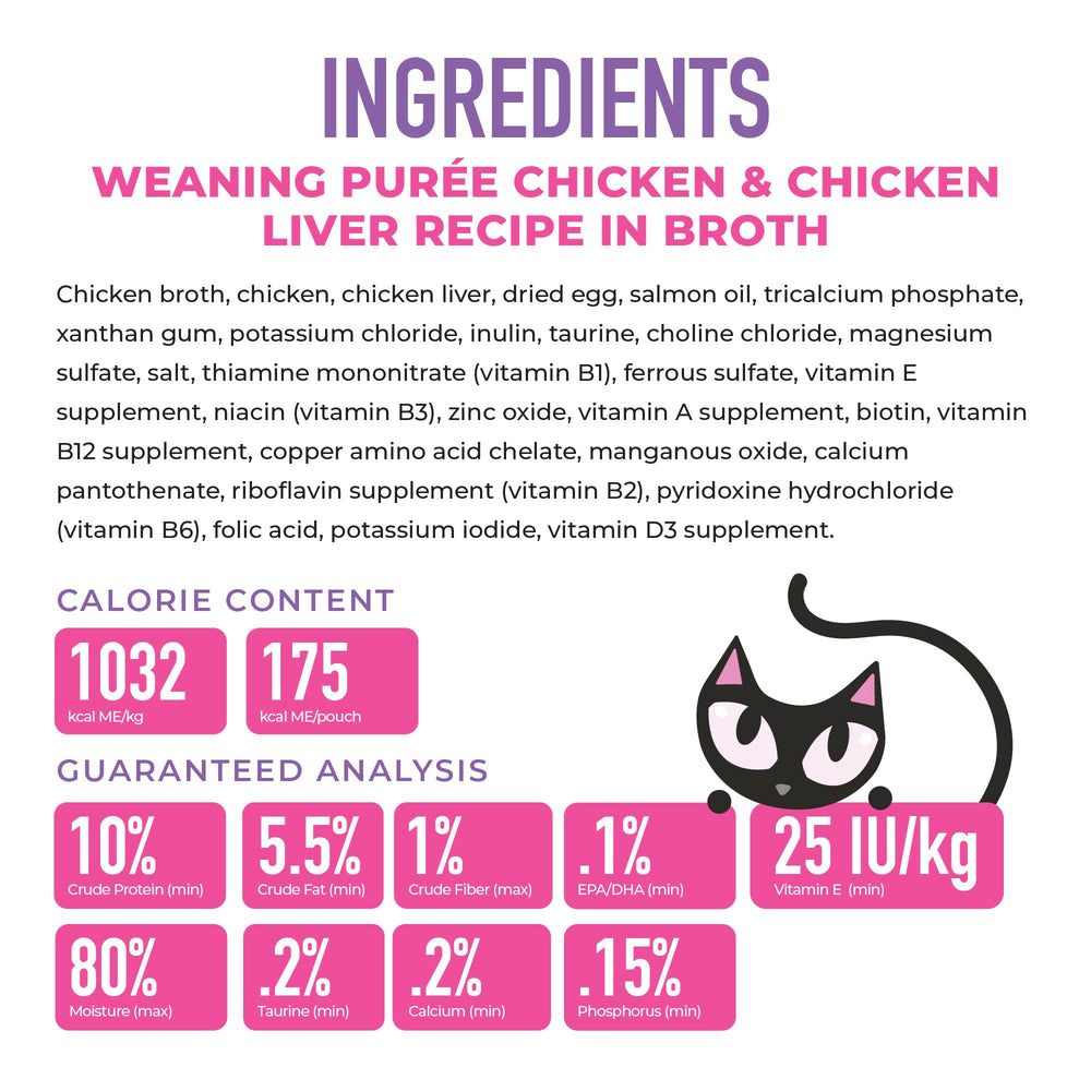 Purée Tiki Cat versée en coupelle prête à être servie aux chatons