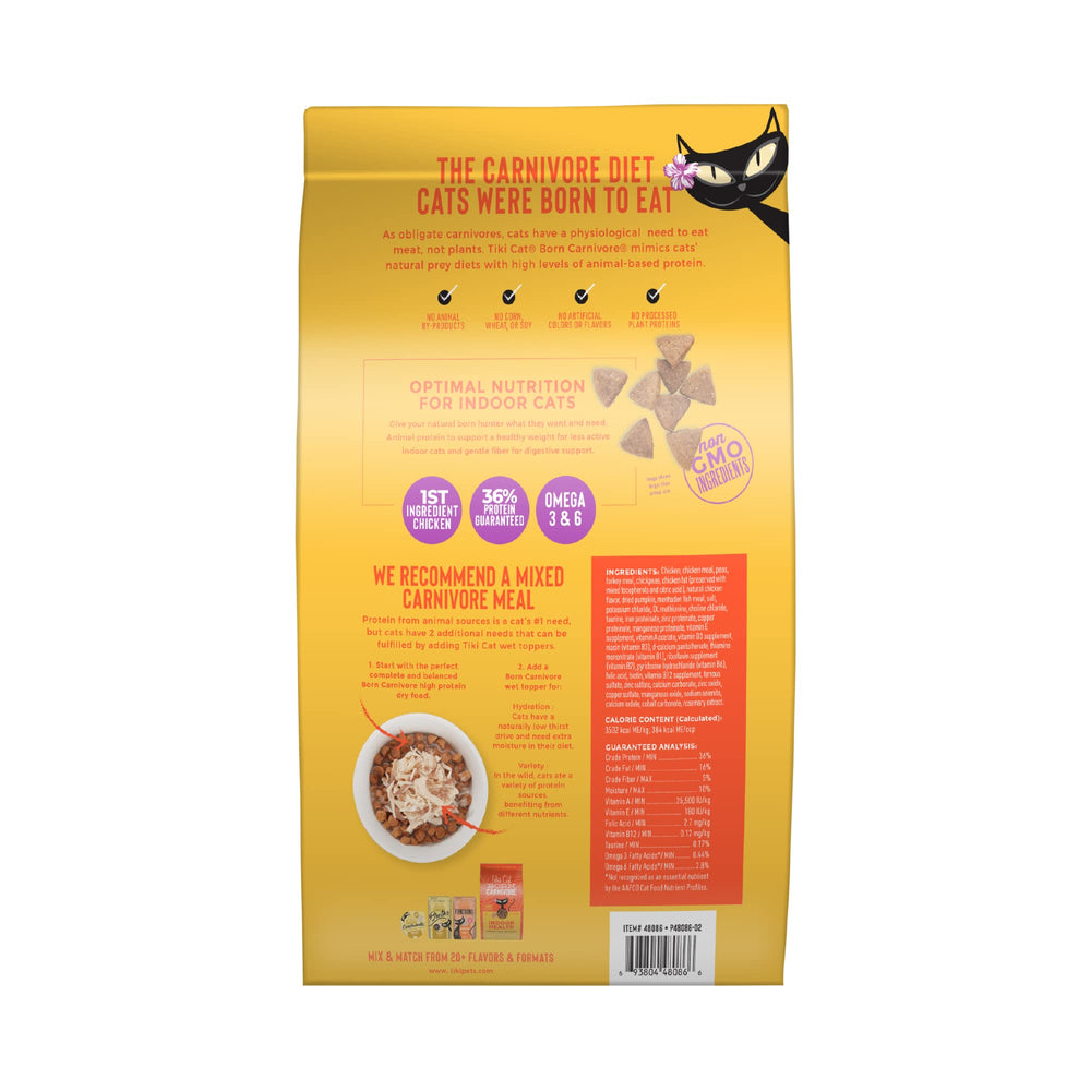 Tiki Cat croquettes servies dans un bol illustrant portion adaptée pour chat d'intérieur