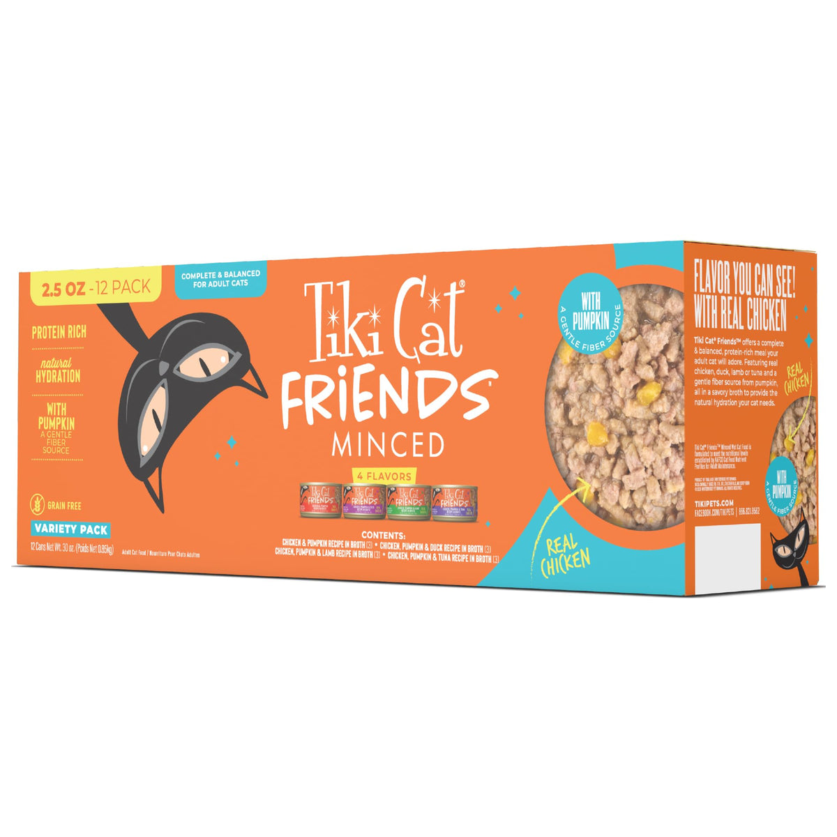 Tiki CatFriends boîte poulet vue de face bénéfice fraîcheur