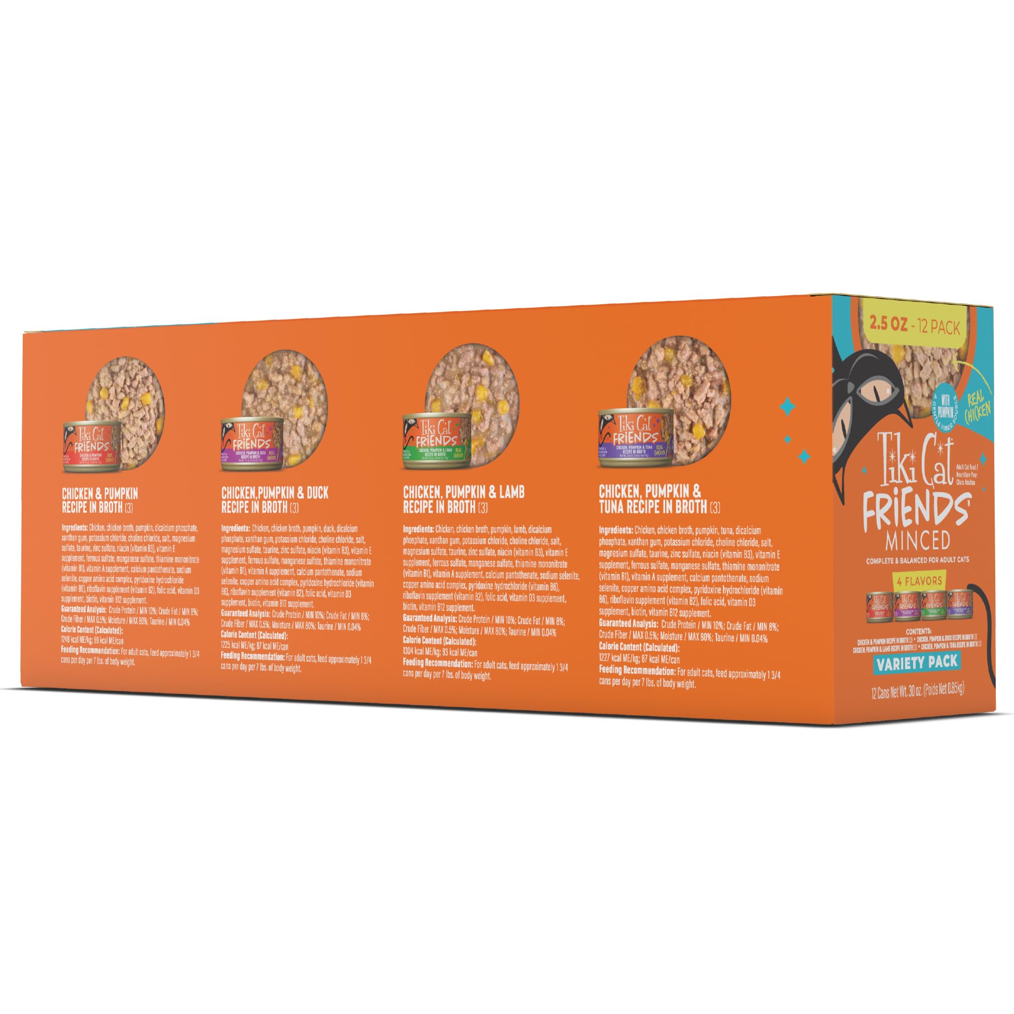 Tiki CatFriends assortiment quatre saveurs variété pour chat