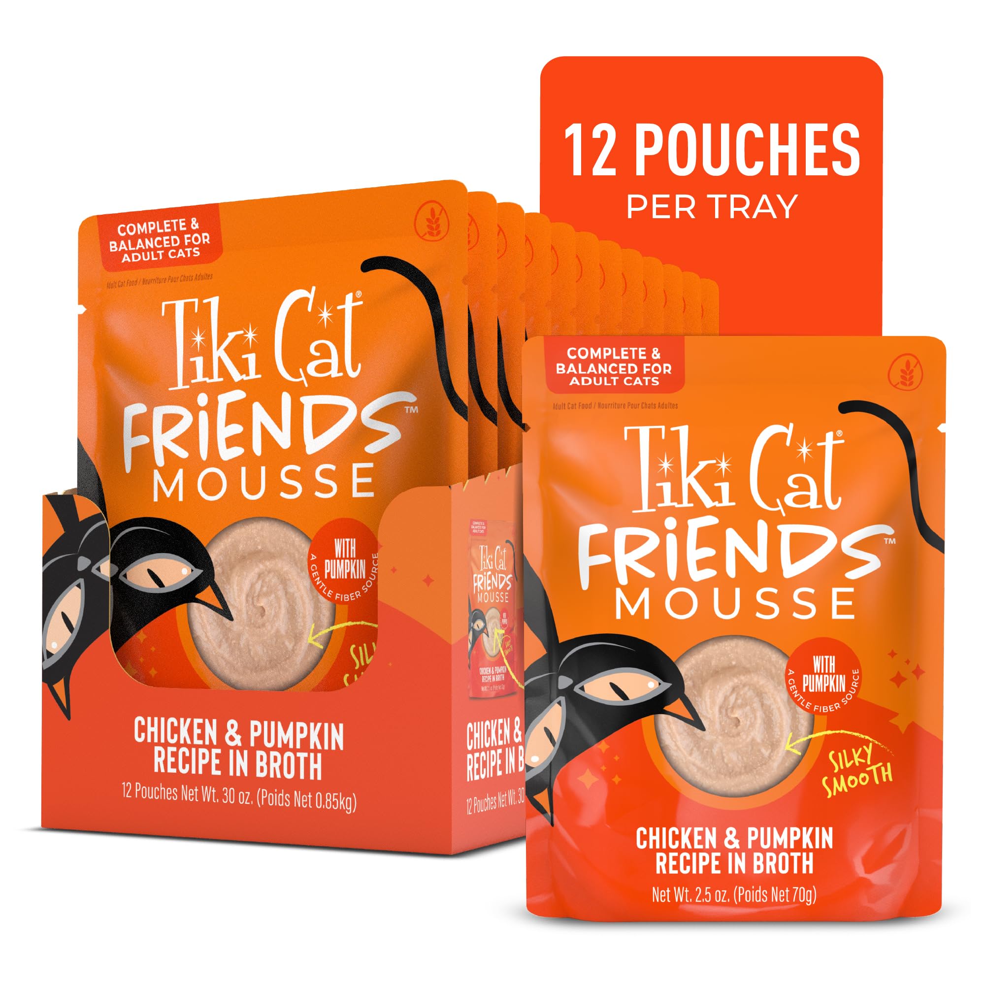 Tiki Cat détail ingrédients et garanties non-GMO pour transparence