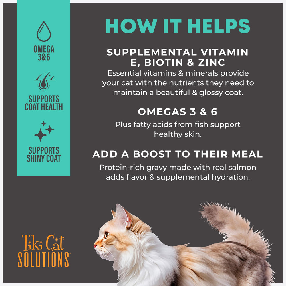 Tiki Cat étiquette nutritionnelle visible, informations claires