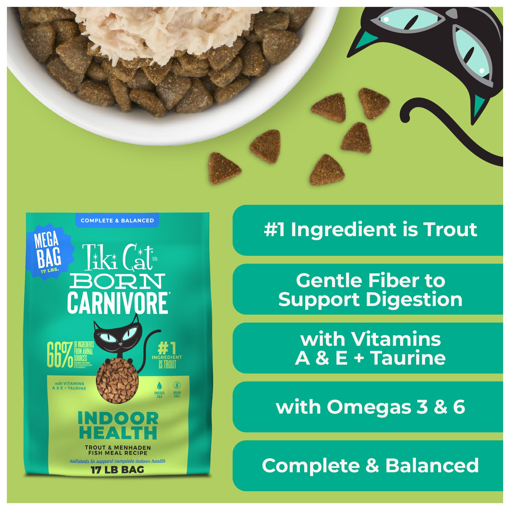 Tiki Cat étiquette nutrition en gros plan, informations claires pour le propriétaire