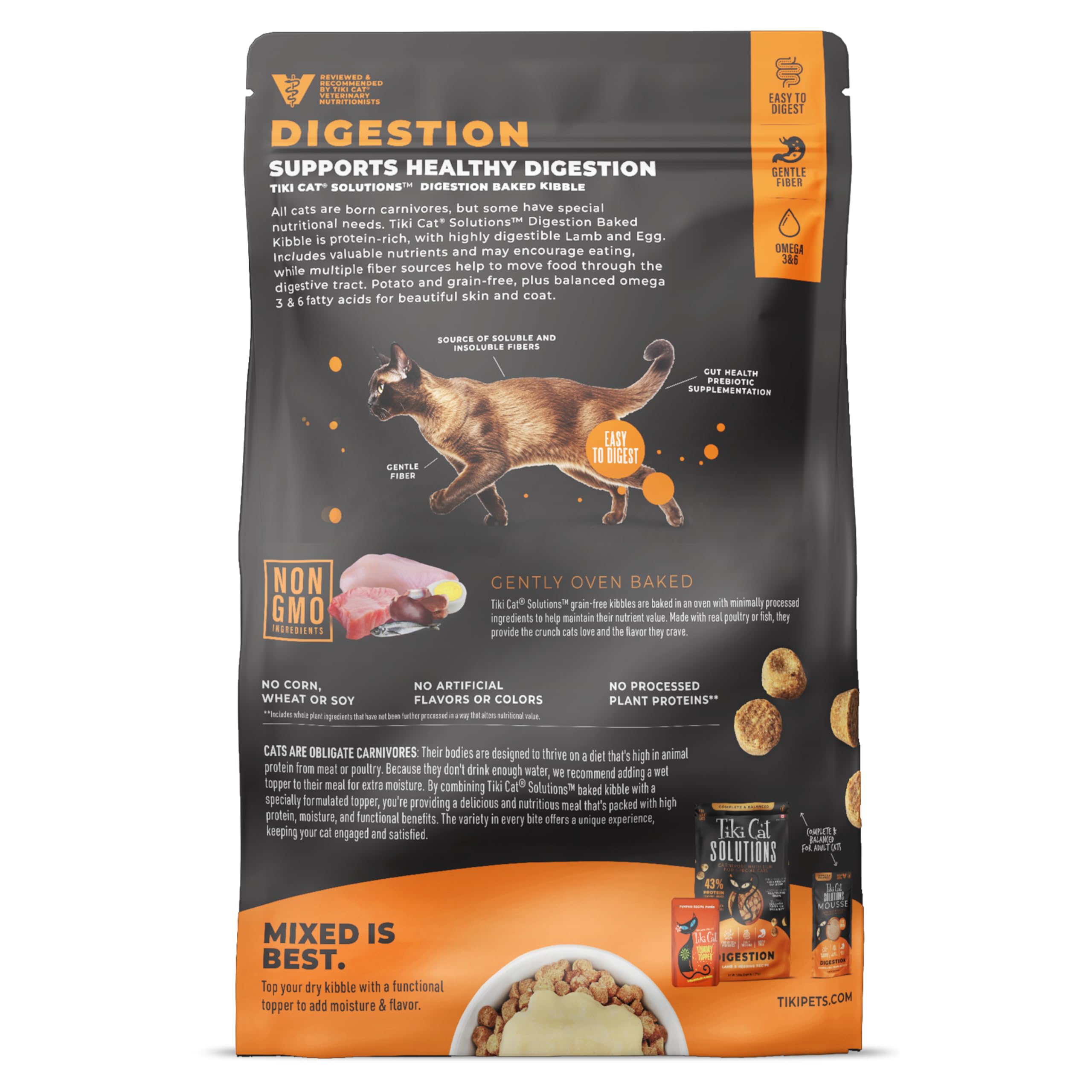 Tiki Cat gros plan texture des croquettes avantage digestibilité