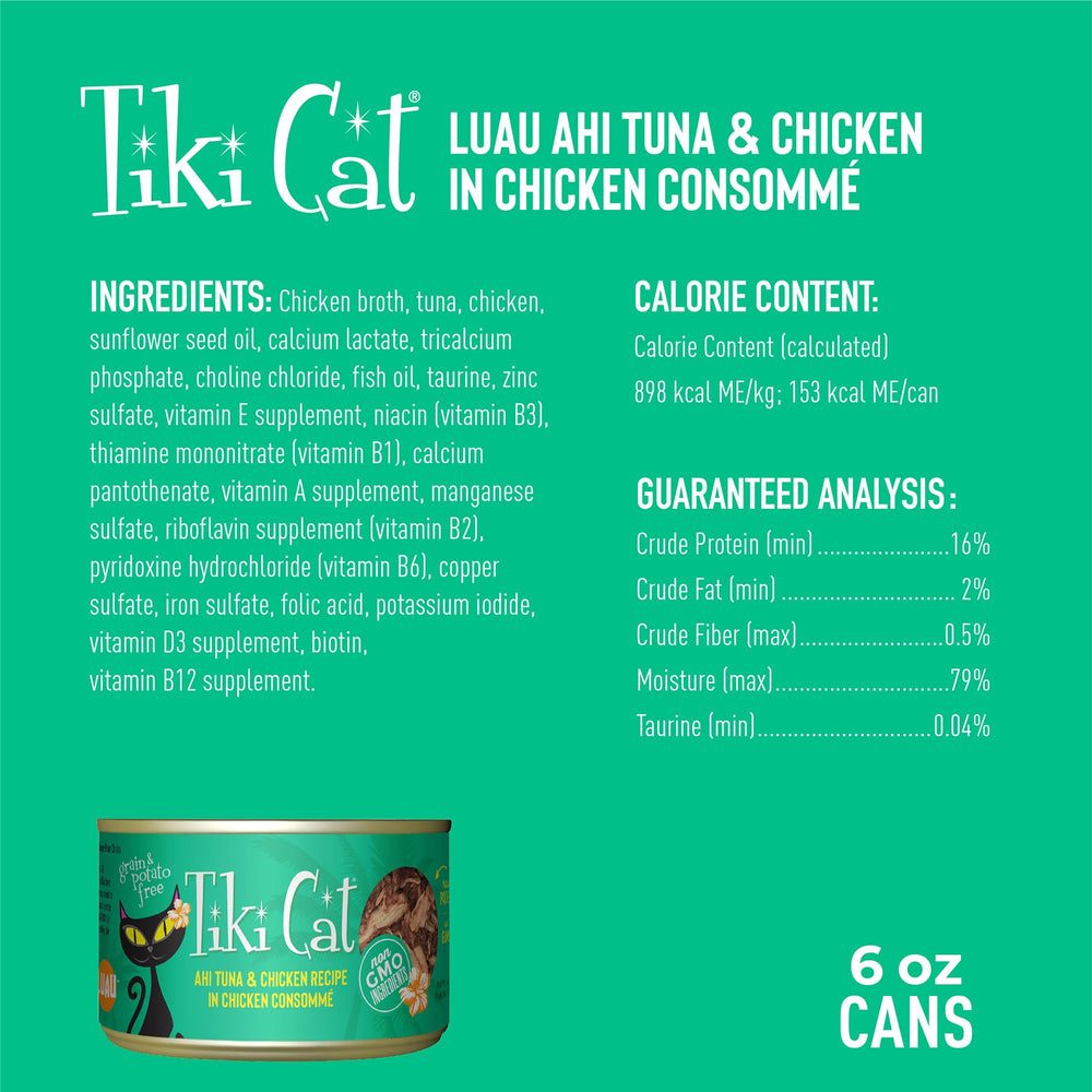 TIKI PETS verser le consommé de poulet pour hydratation et goût