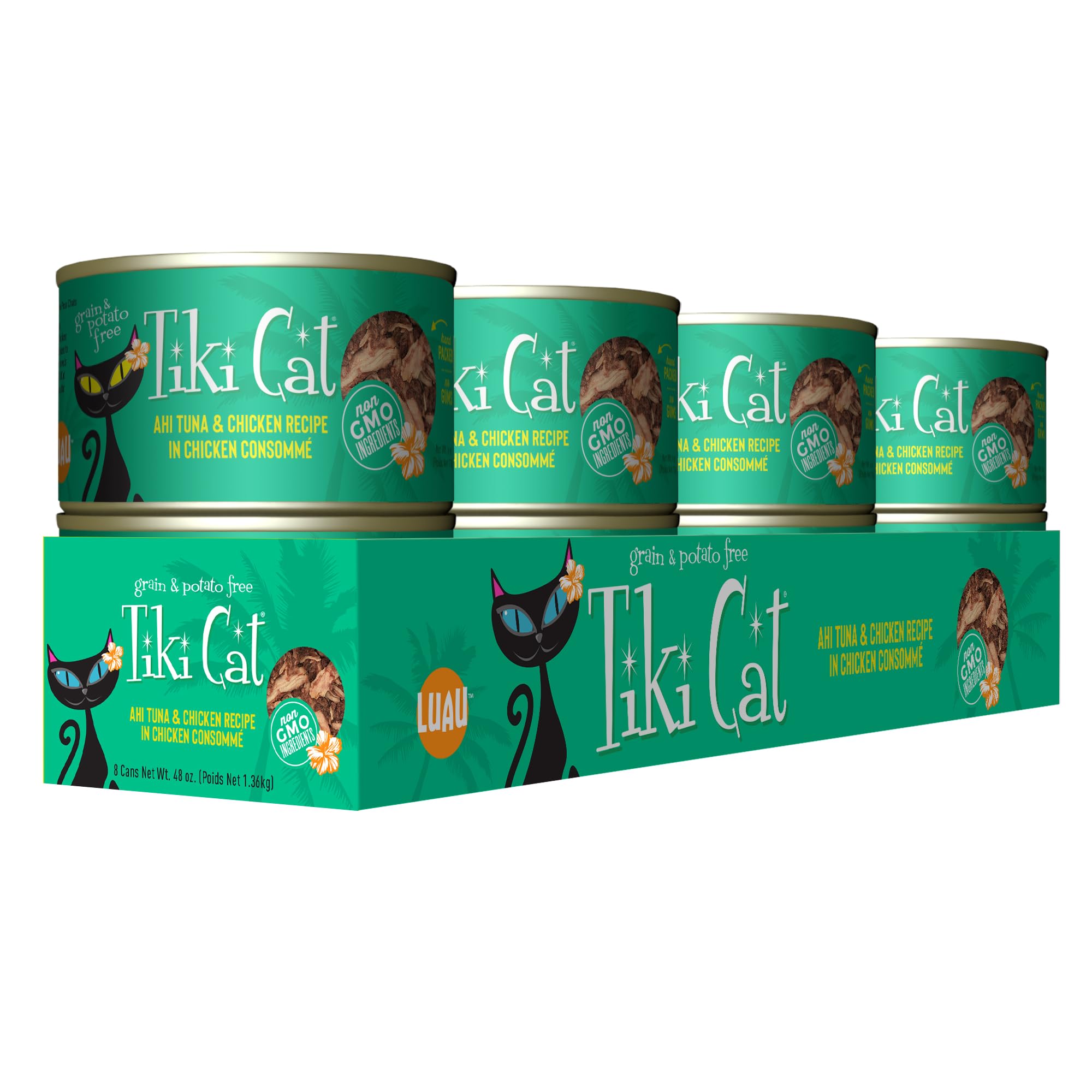 TIKI PETS gros plan des morceaux effilochés pour appétence maximale