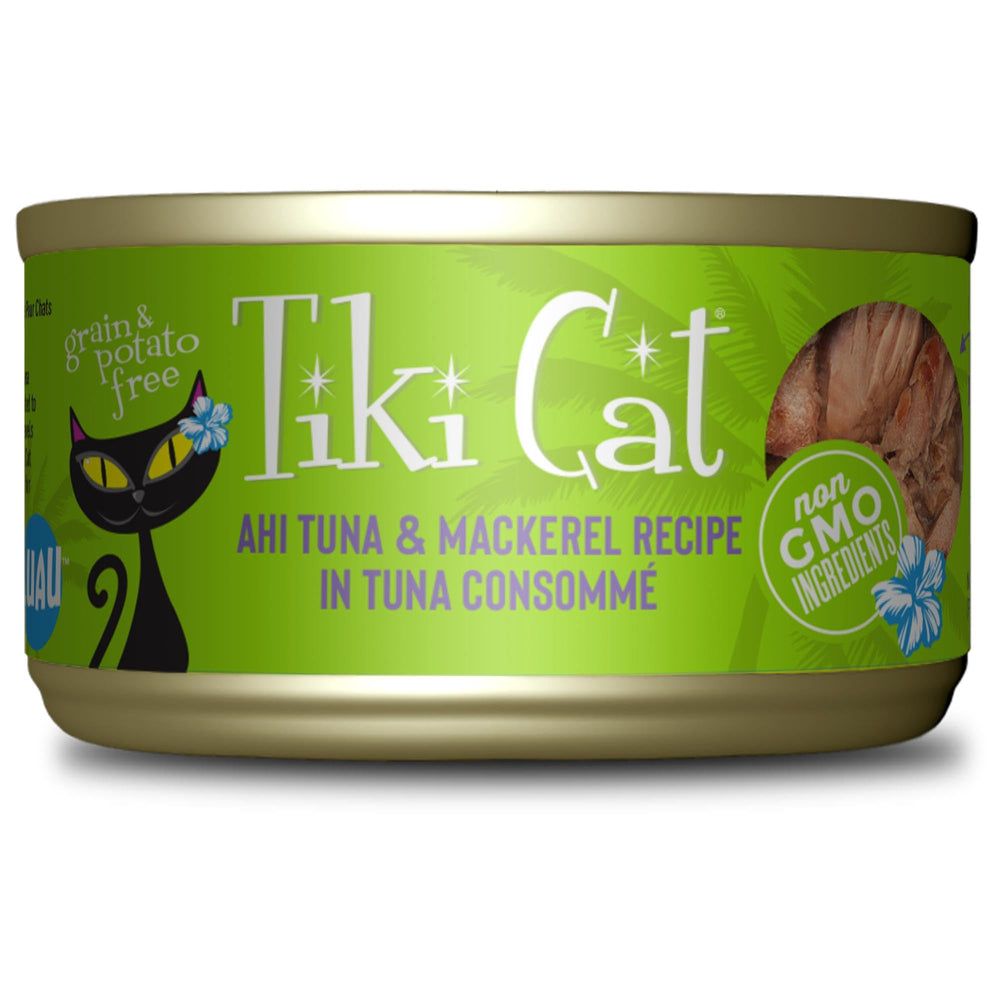 TIKI PETS face de la boîte montrant la marque et l'appétence