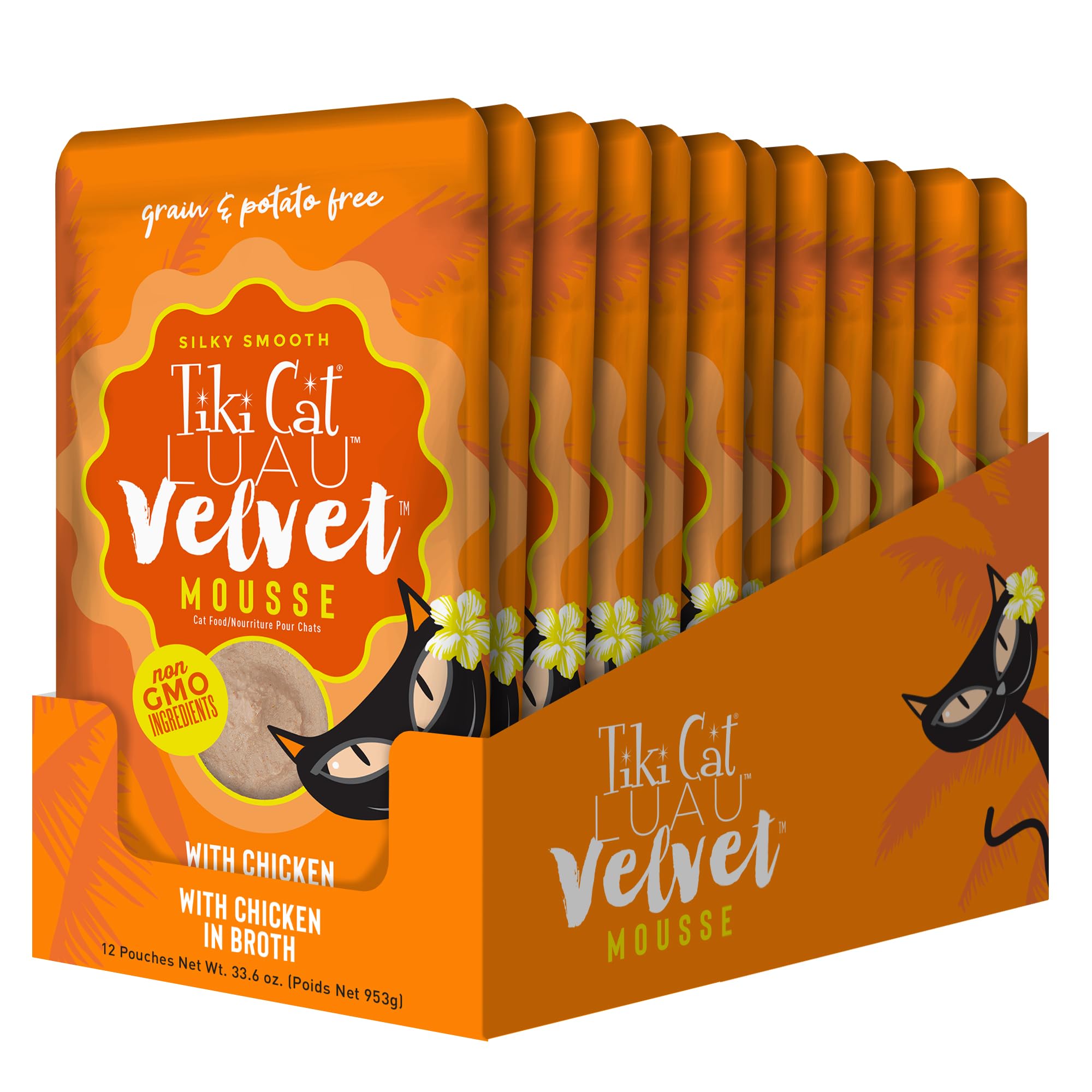 Tiki Cat sachet ouvert révélant mousse appétissante et riche en eau
