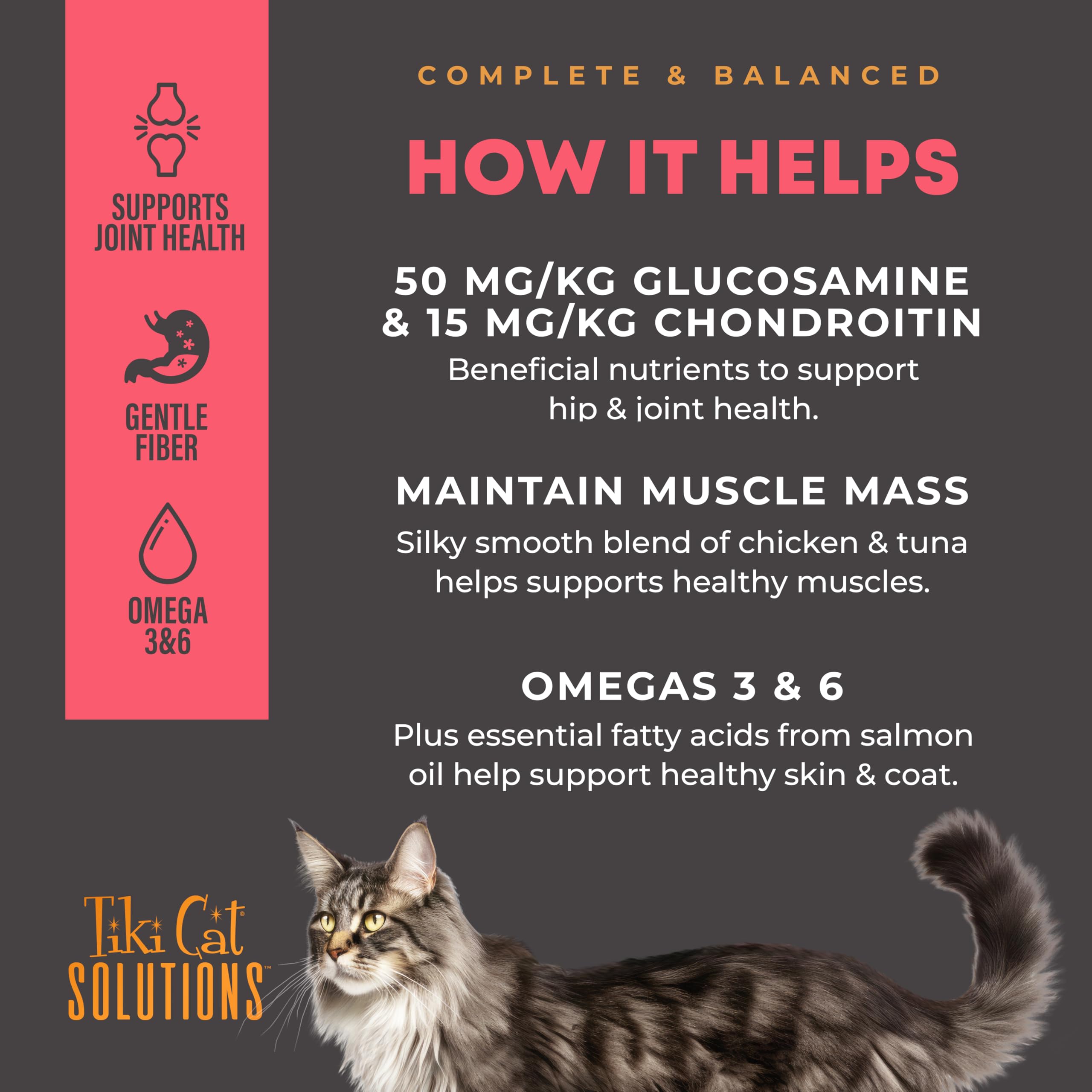 Tiki Cat comparaison de taille du sachet pour visualiser les portions pratiques