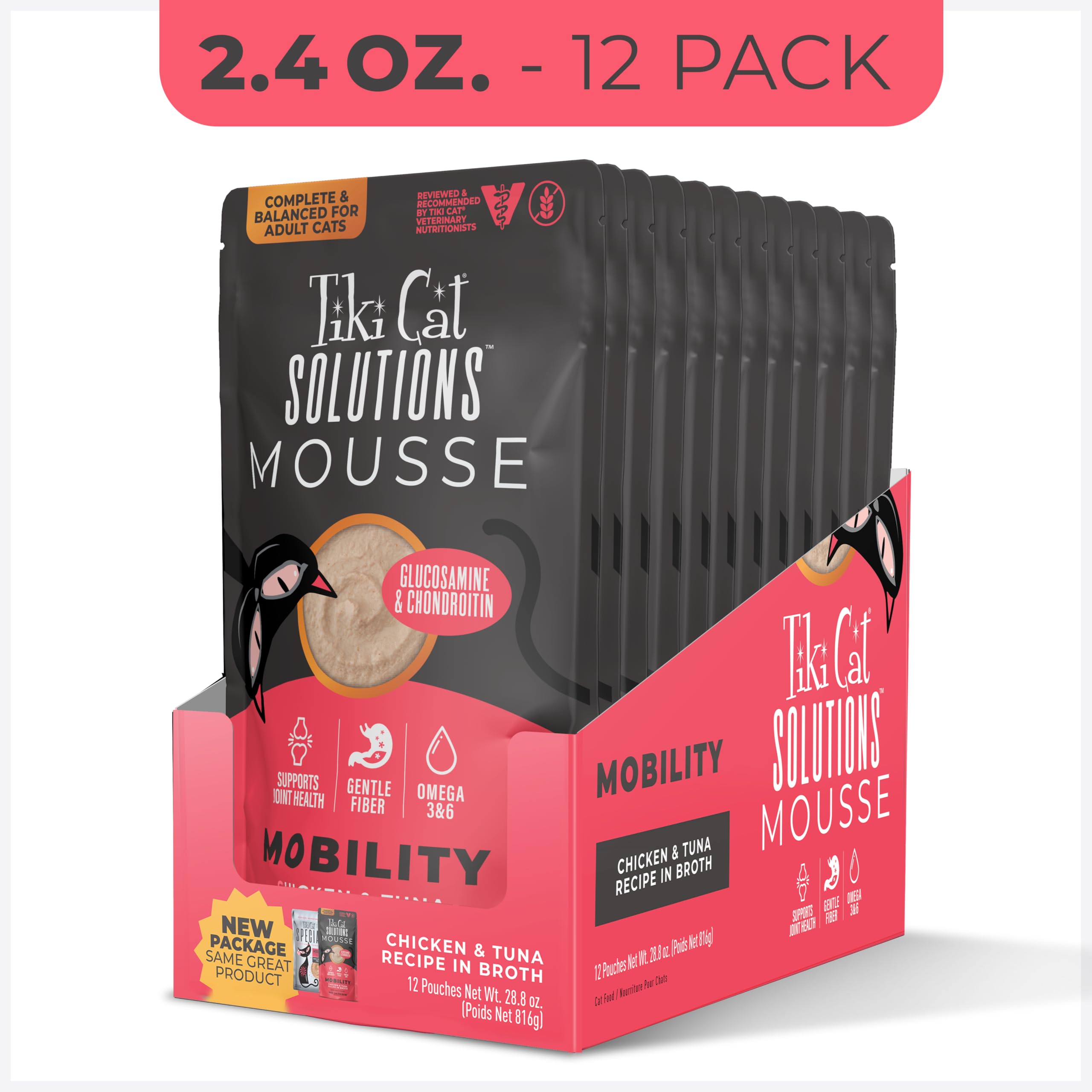 Tiki Cat mousse servie dans une gamelle, augmentation de l’hydratation et appétence