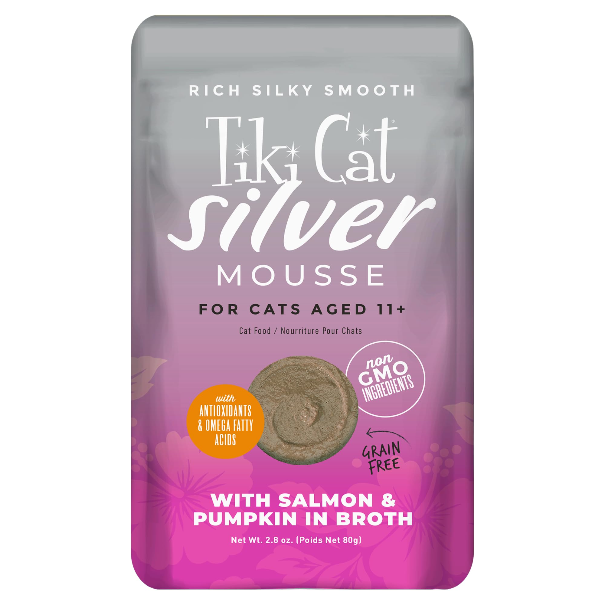 TIKI PETS sachet face packaging montrant la portion pratique