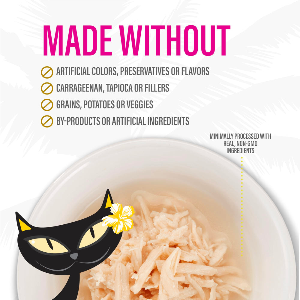 Tiki Cat gros plan bouillon et morceaux, offre hydratation et goût