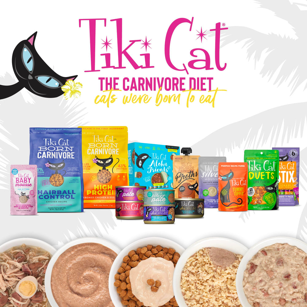 Tiki Cat comparaison taille sachet pratique portion individuelle