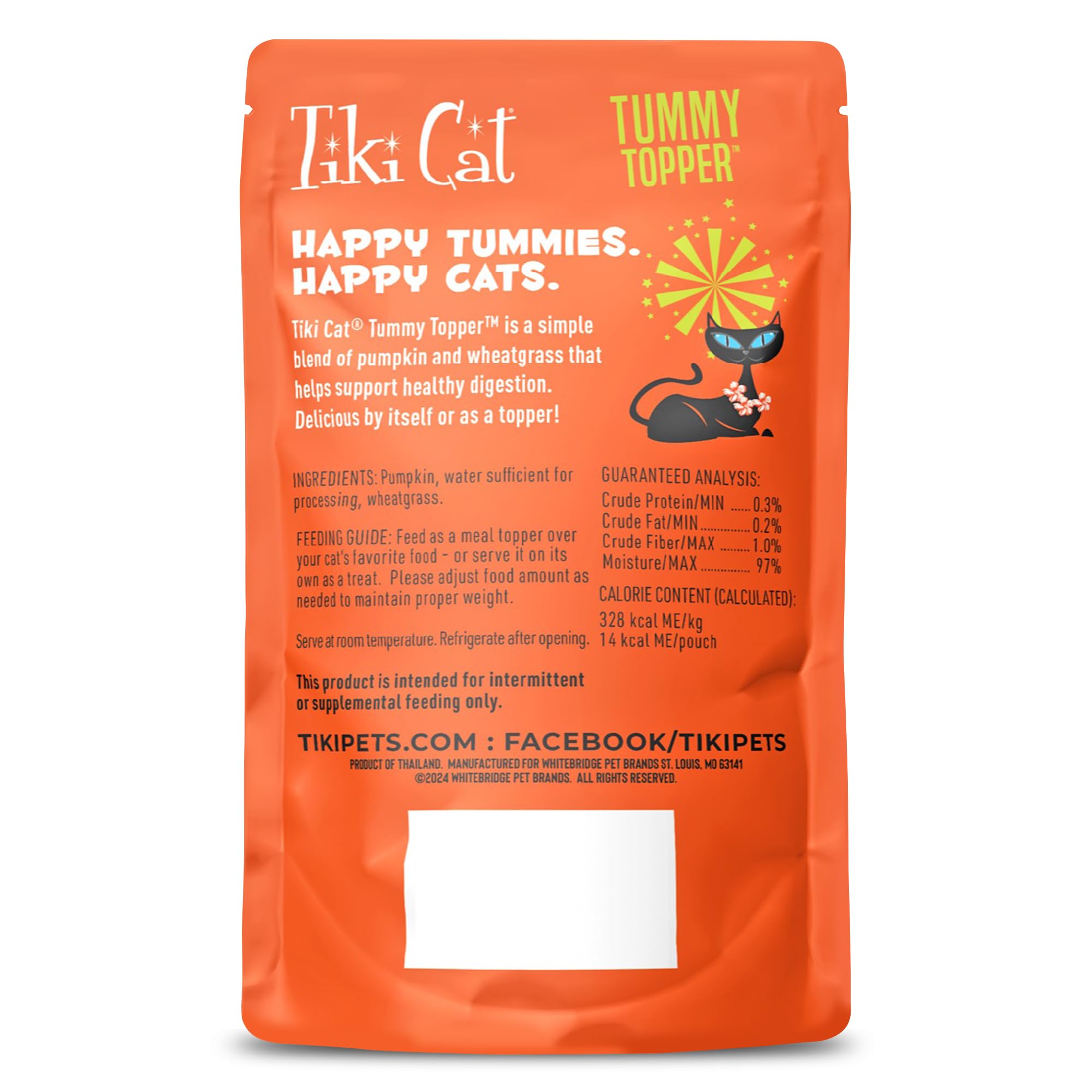 Tiki Cat sachet ouvert révélant garniture humide appétente pour hydratation