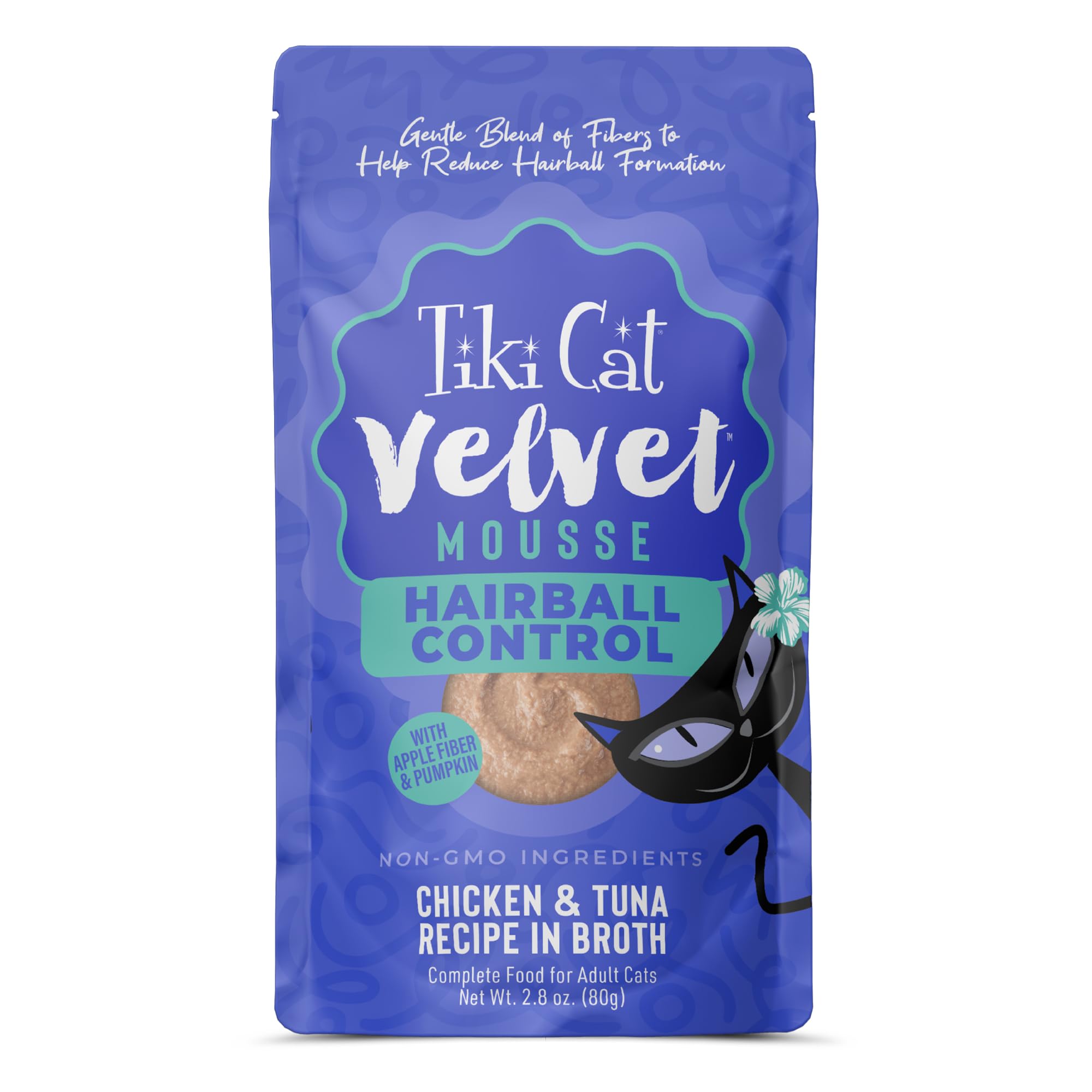 Tiki Cat emballage face montrant sachets pratiques et information produit