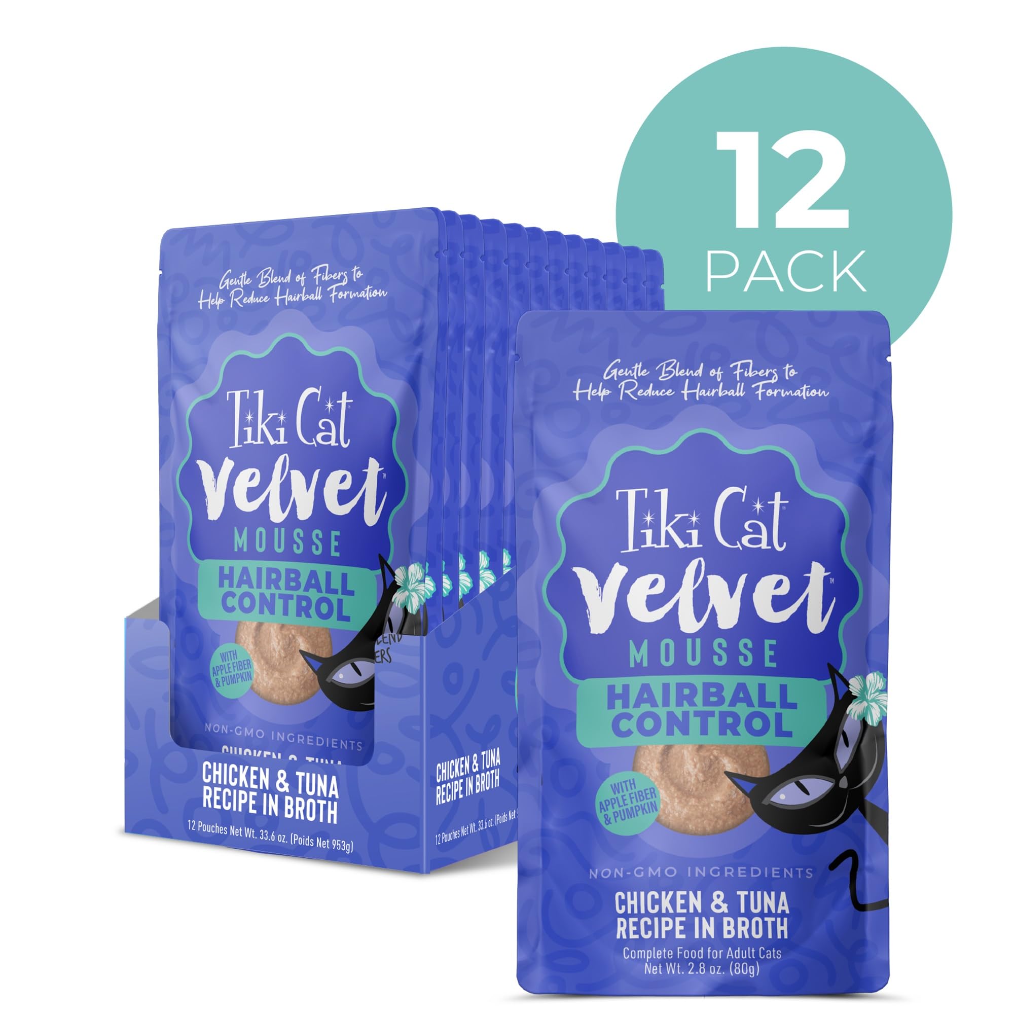 Tiki Cat gros plan de la texture veloutée montrant appétence facile à avaler