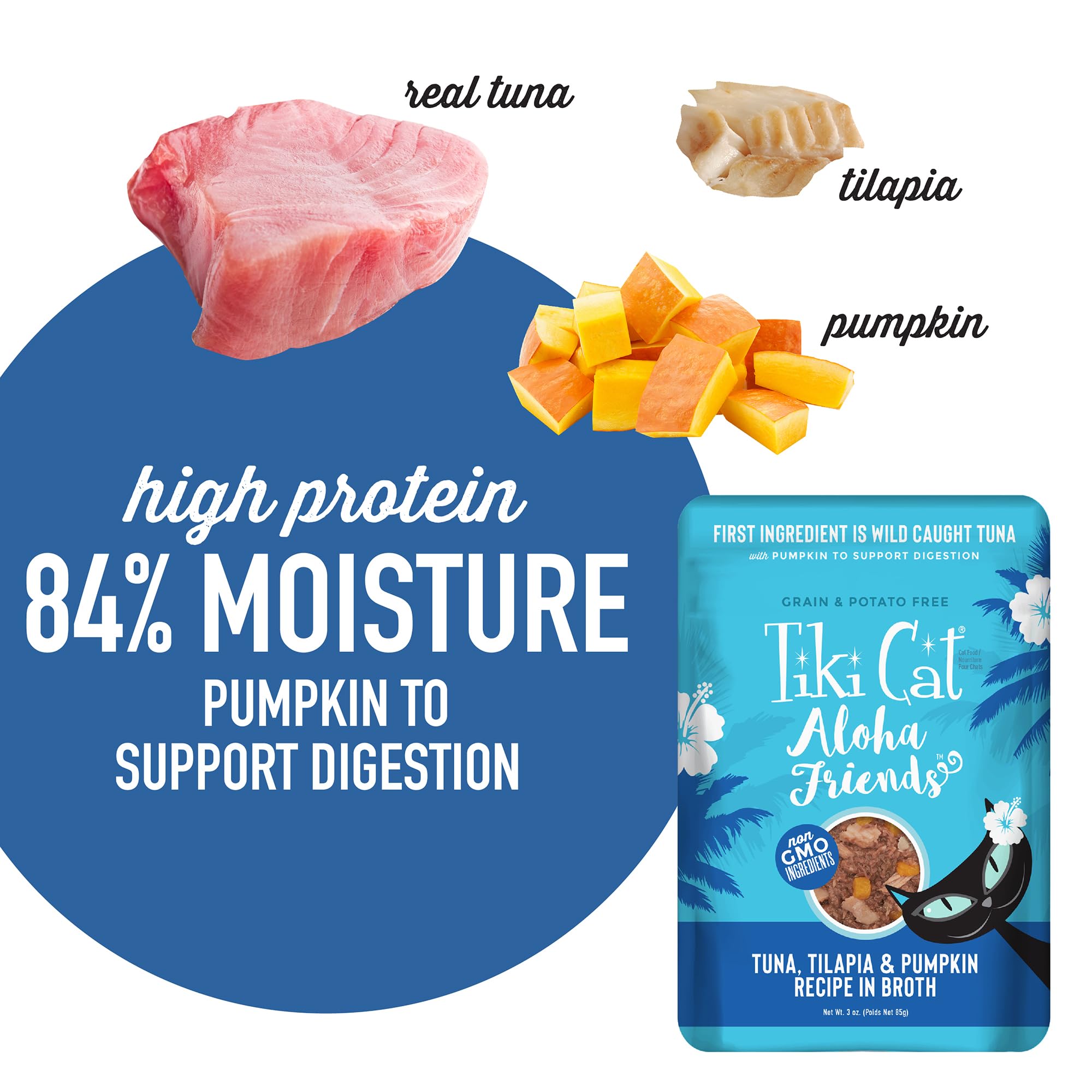 TIKI PETS comparaison de taille du sachet pour évaluer portion