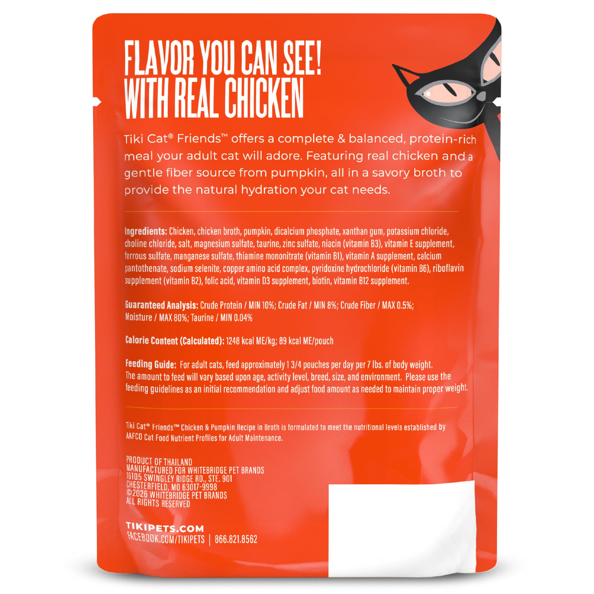 TIKI PETS bouillon clair avec morceaux de poulet appétissants