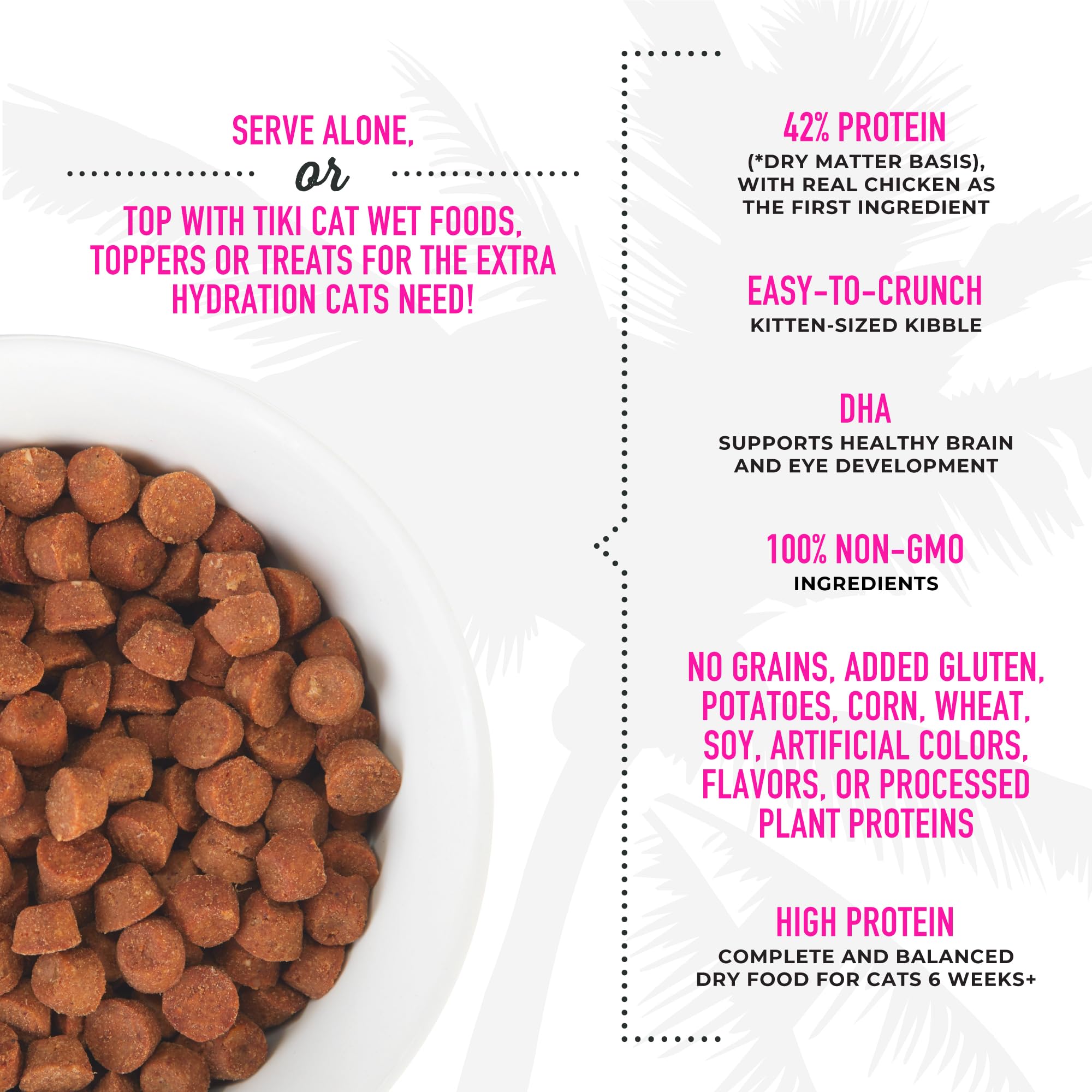 TIKI PETS étiquette nutritionnelle en détail pour connaître protéines et DHA