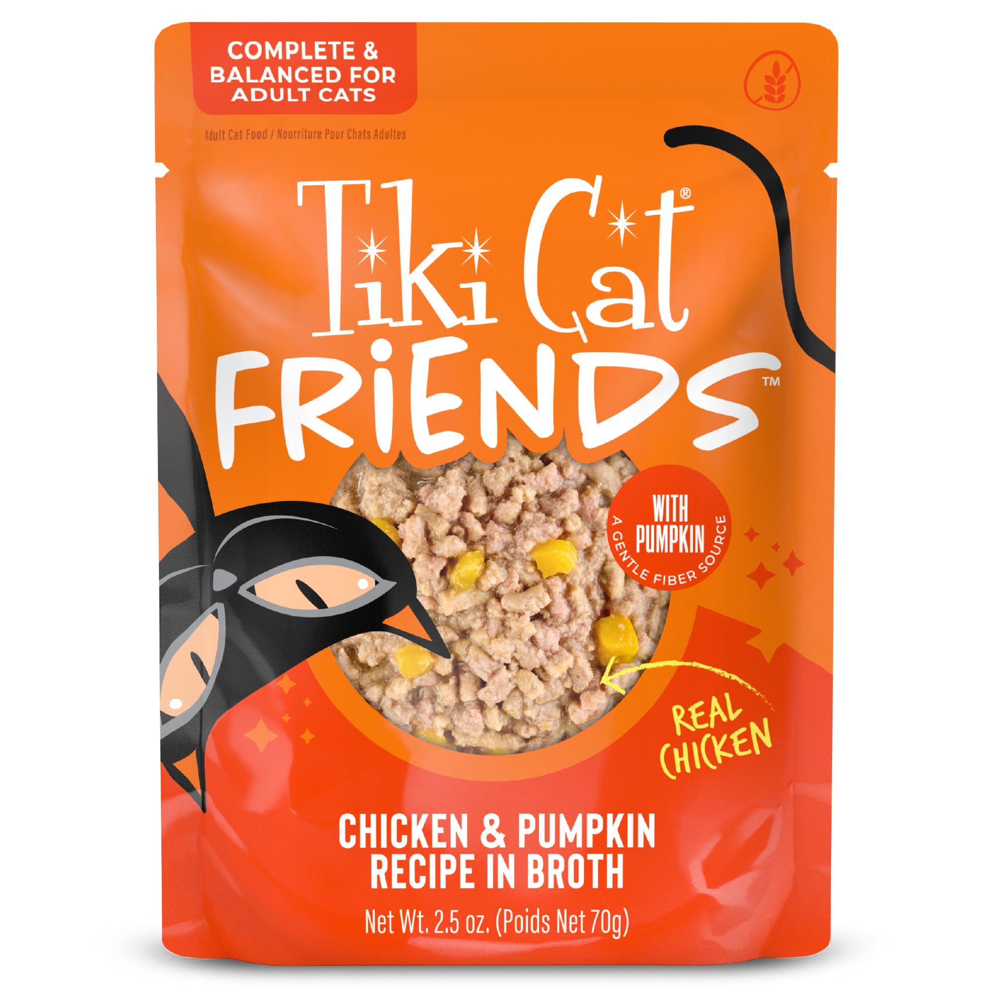 TIKI PETS pochette avant montrant l'étiquette et l'attrait visuel