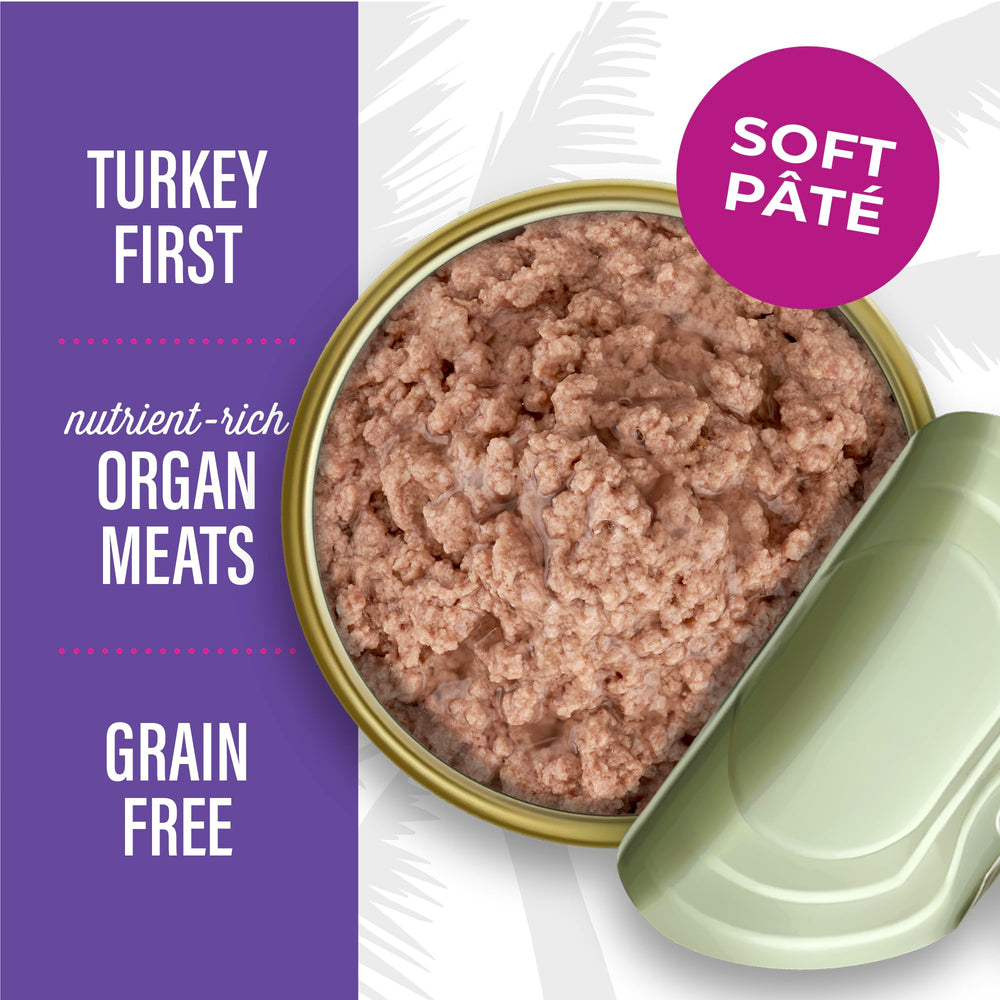 TIKI PETS boîte 85 g comparée à main, visualise la taille de portion