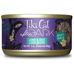 TIKI PETS boîte Tiki Cat After Dark face présentant emballage pratique