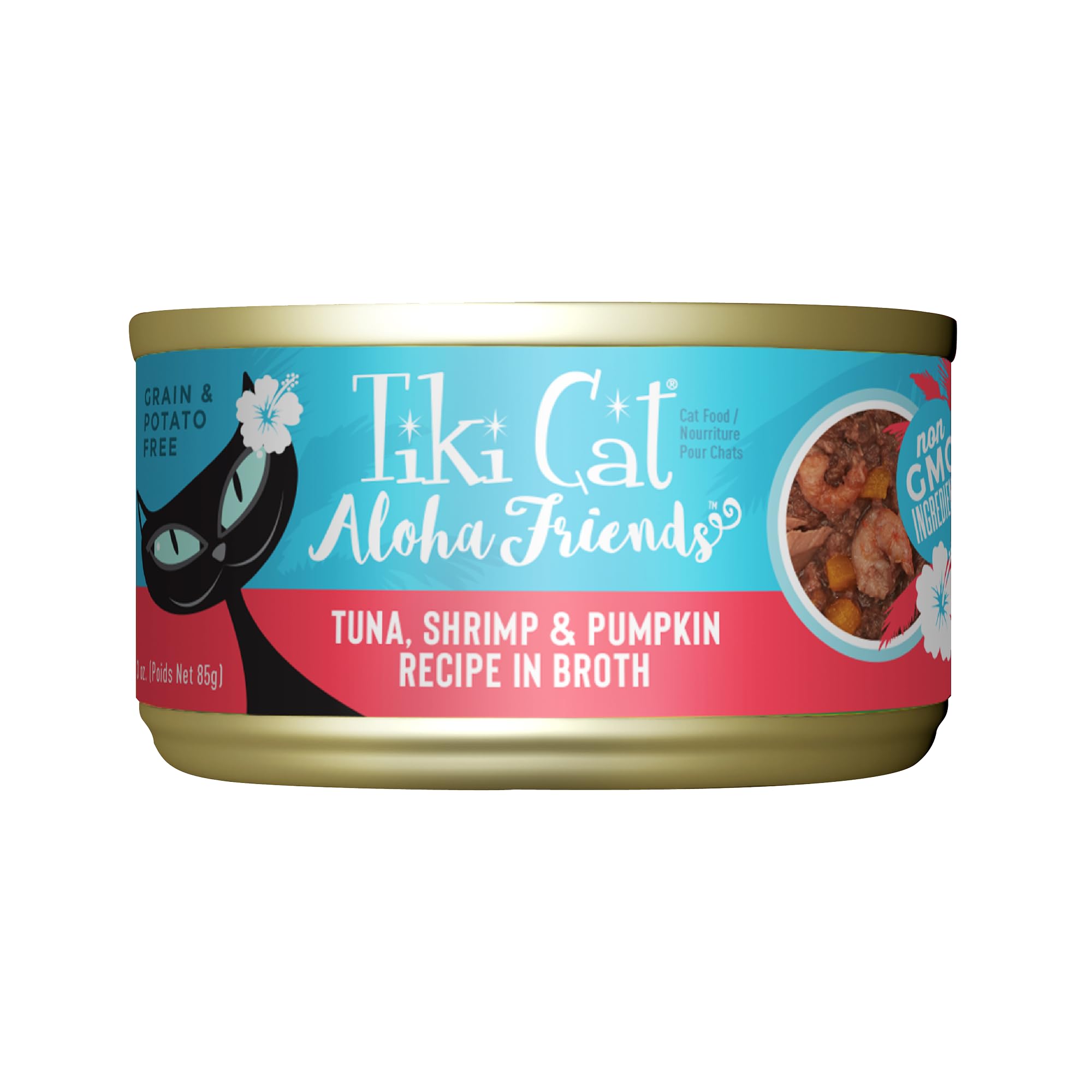 TIKI PETS boite face montrant la marque et l'appétence