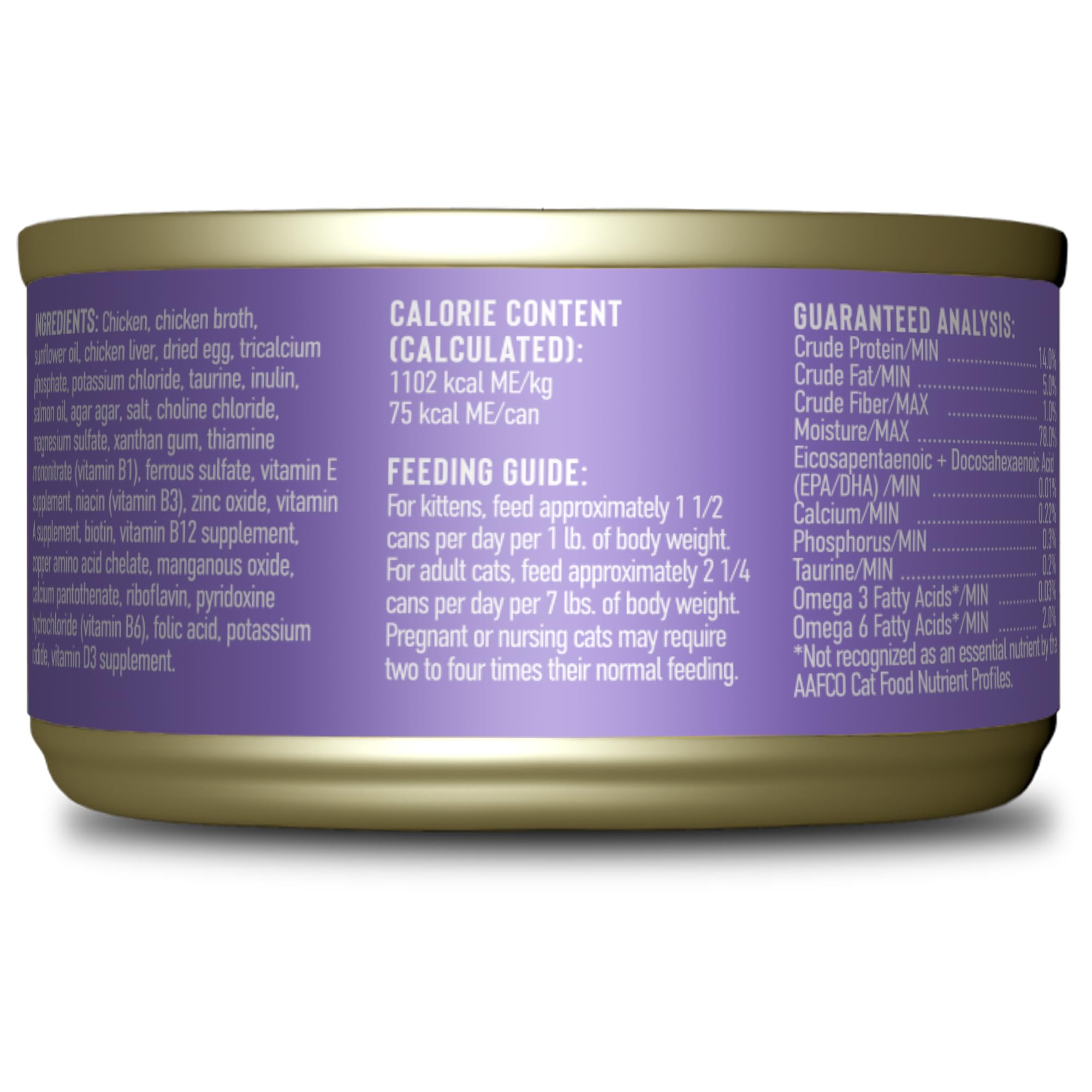 TIKI PETS gros plan sur pâté Tiki Cat Baby, favorise ingestion facile