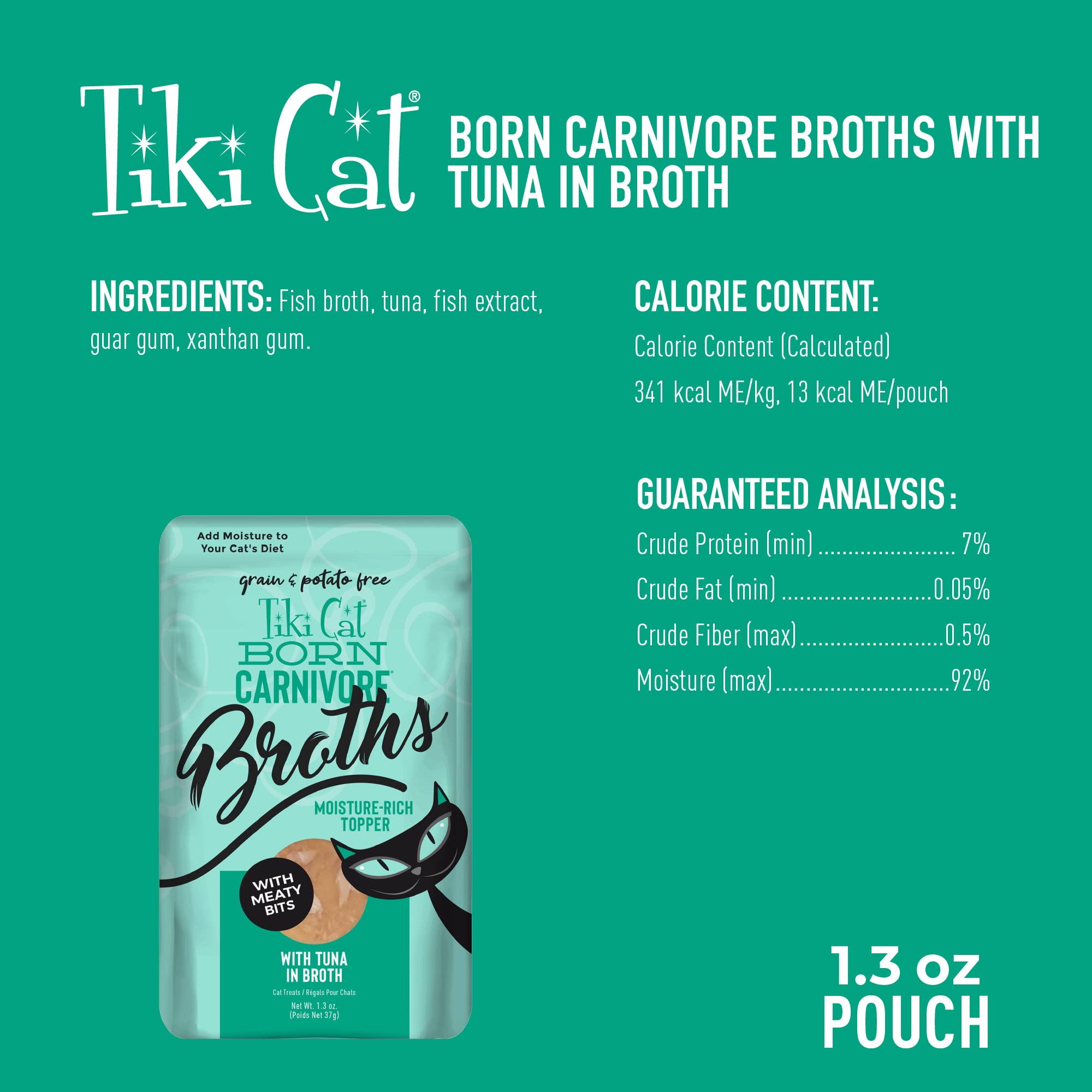 TIKI PETS bouillon versé sur croquettes pour augmenter l'humidité et l'appétence