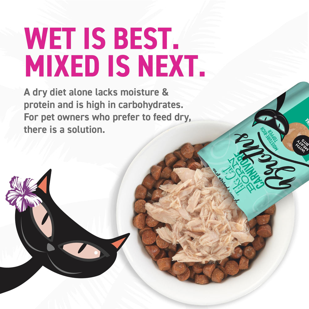 TIKI PETS zoom sur morceaux de poisson signalant protéines de qualité visibles