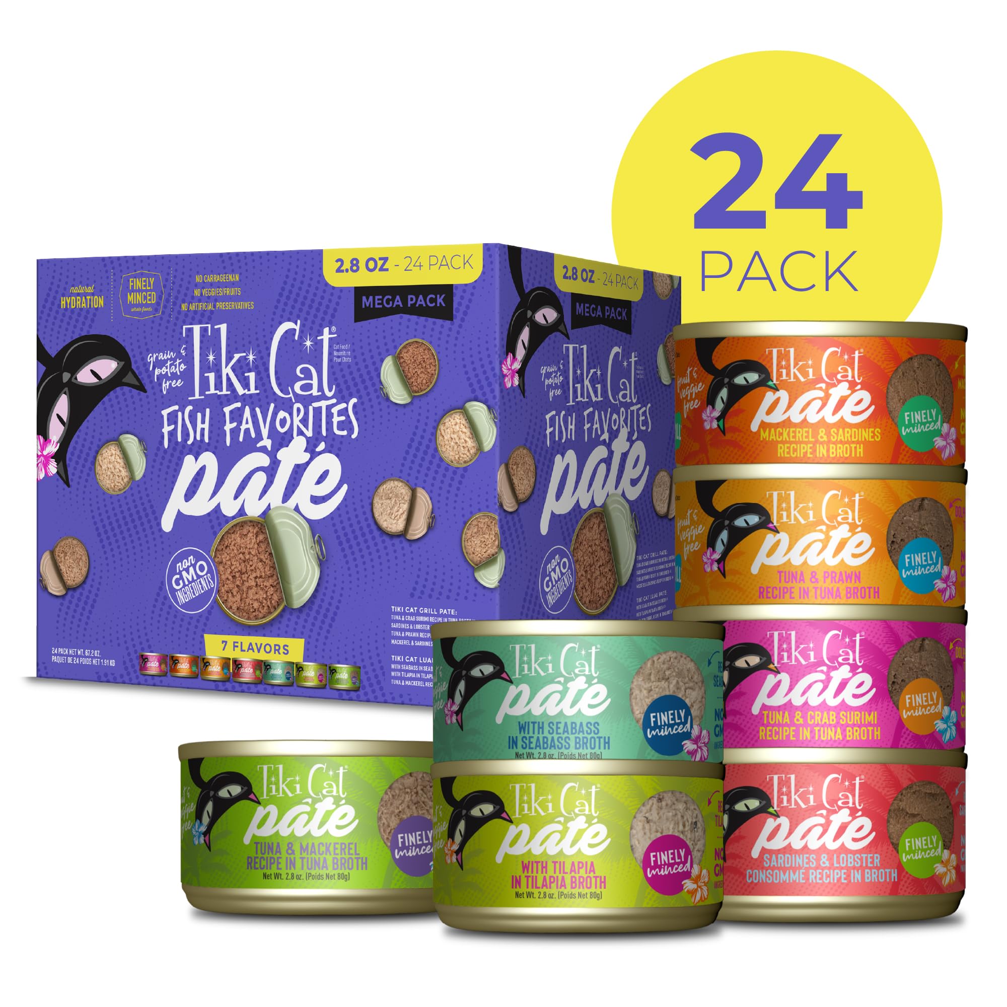 TIKI PETS gros plan sur l'étiquette et les recettes pour transparence