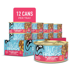 TIKI PETS gros plan sur les flocons et le bouillon hydratant