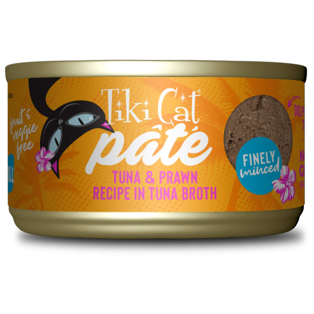 TIKI PETS boîte Tiki Cat Grill face montrant l'étiquette et l'attrait visuel