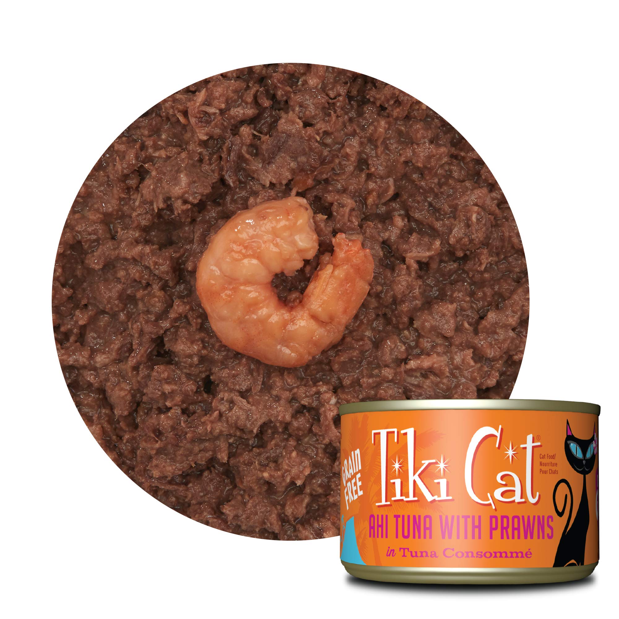 TIKI PETS Tiki Cat Grill gros plan des flocons montrant la texture