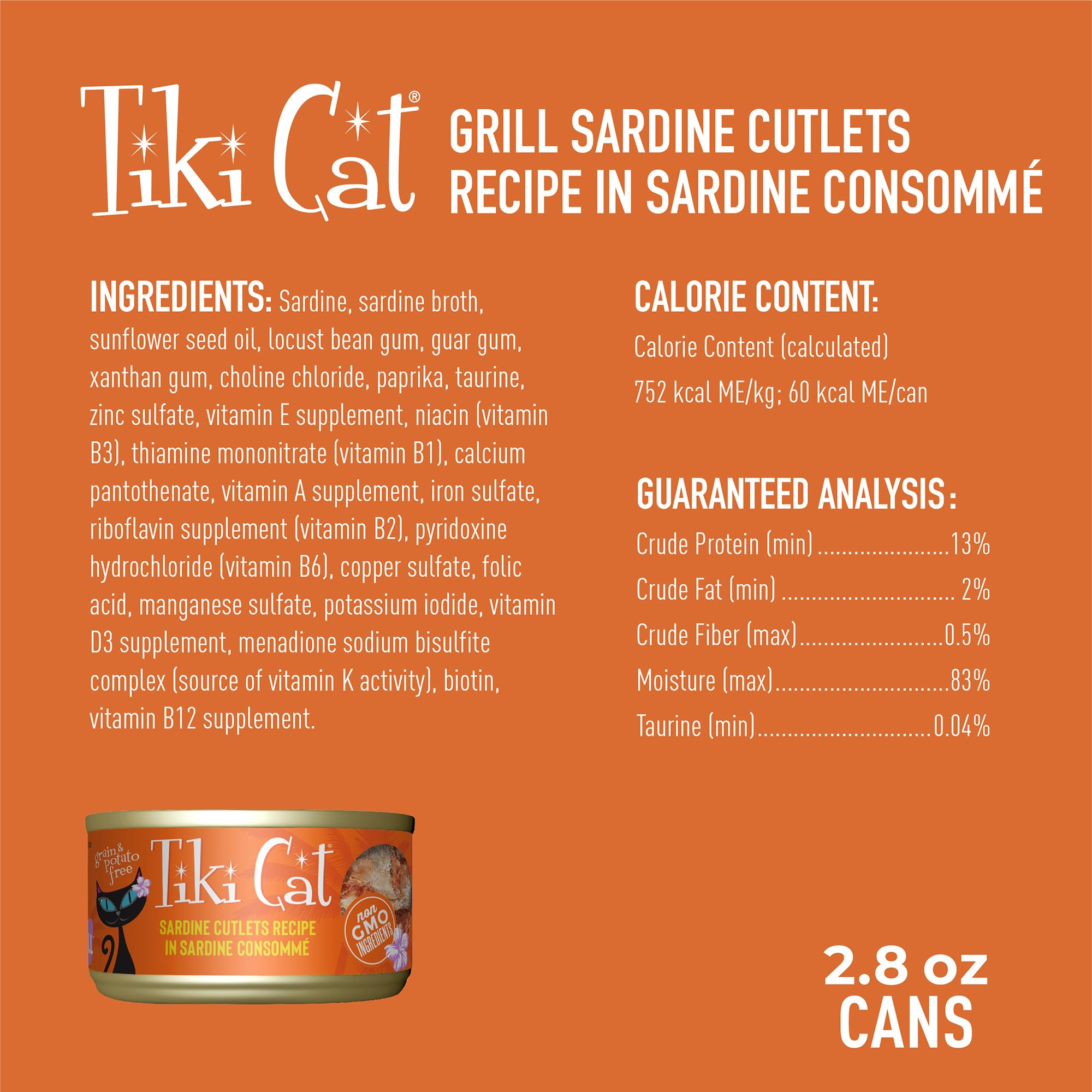 TIKI PETS morceaux de crustacé visibles, apporte variation de texture et goût
