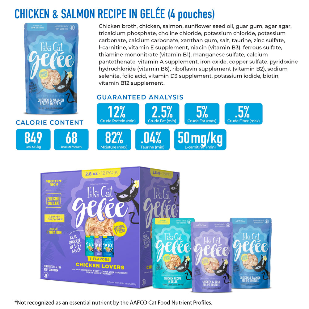 TIKI PETS étiquette nutritionnelle visible, aide à vérifier ingrédients