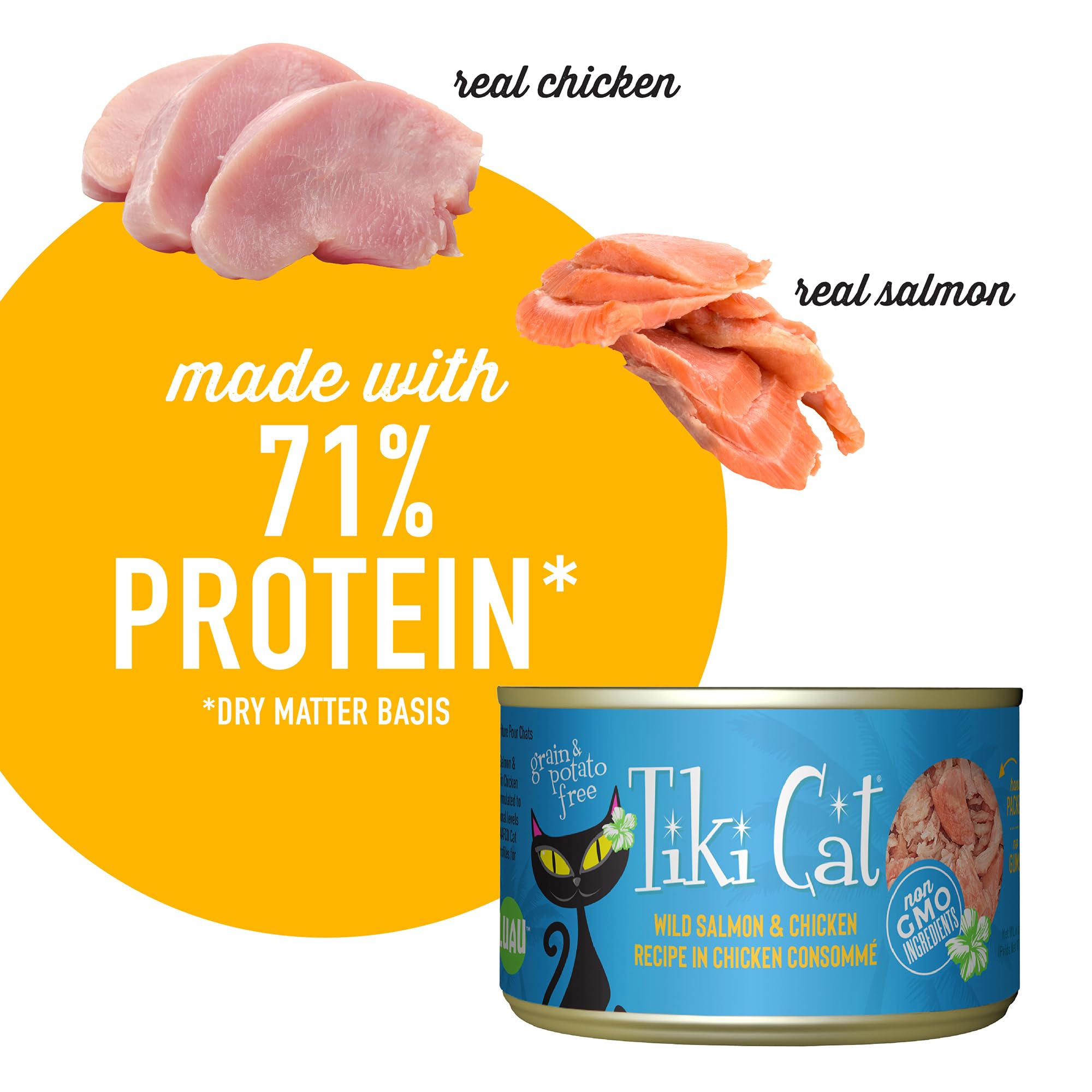 TIKI PETS bouillon clair et riche montrant la haute teneur en eau