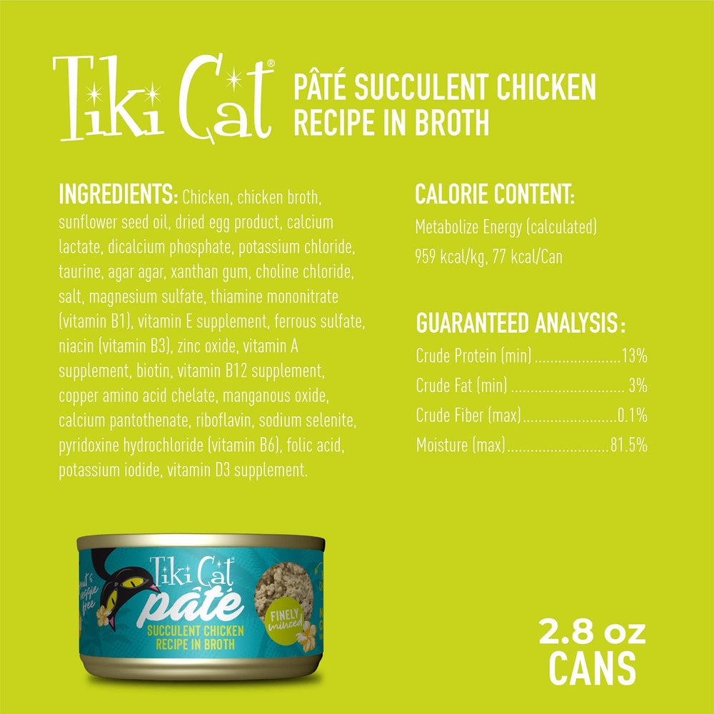TIKI PETS Tiki Cat portion servie dans une assiette, appétence élevée