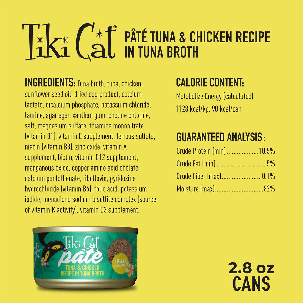 TIKI PETS portion servie dans une assiette montrant appétit du chat