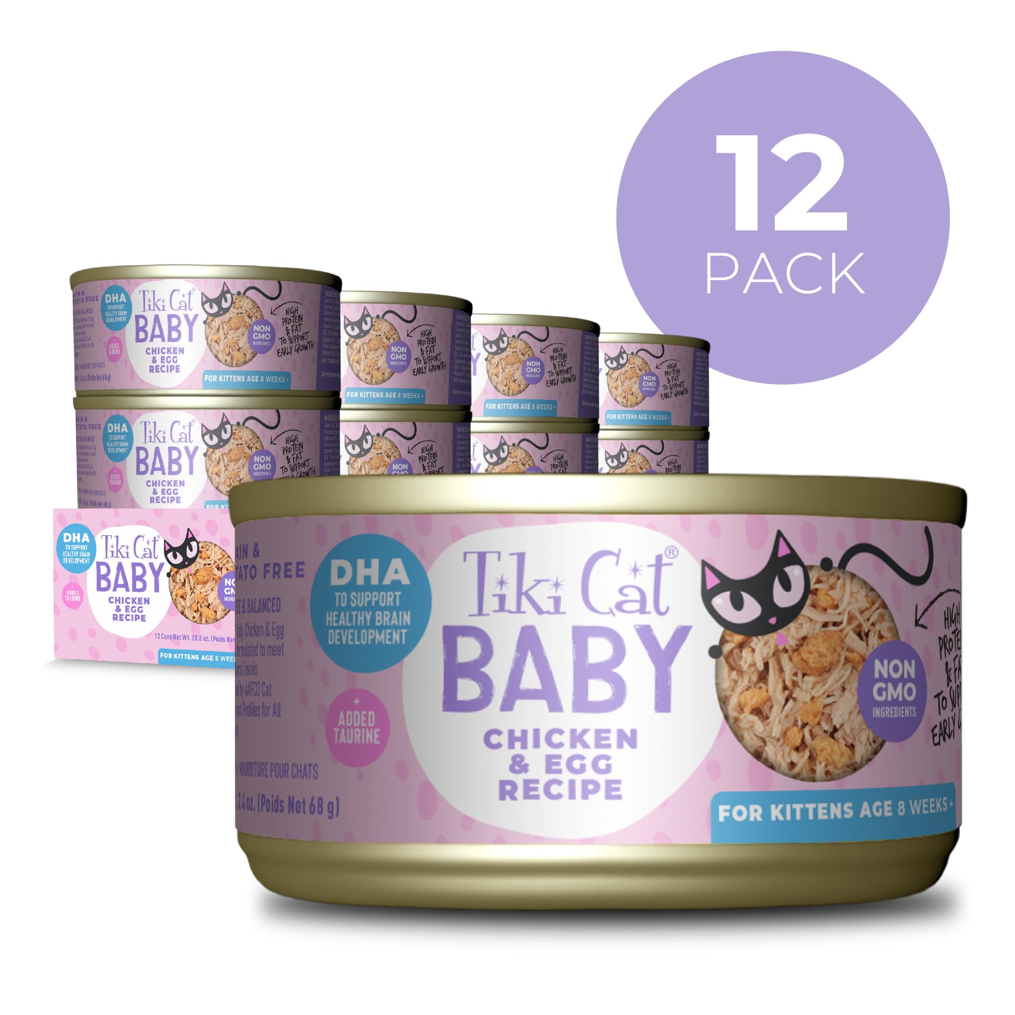 Tiki Cat gros plan texture moelleuse appétissante pour chatons