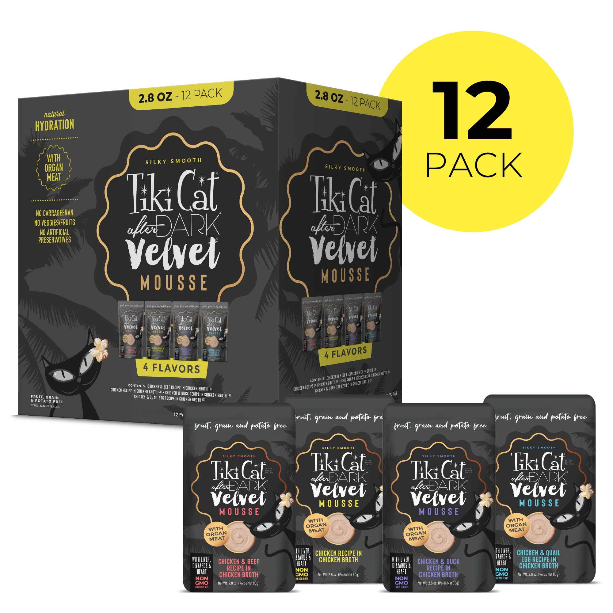 TIKI PETS gros plan sur texture mousse soyeuse, facilite l’ingestion des chats difficiles