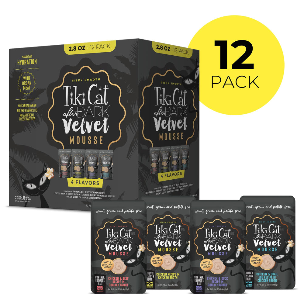 TIKI PETS gros plan sur texture mousse soyeuse, facilite l’ingestion des chats difficiles
